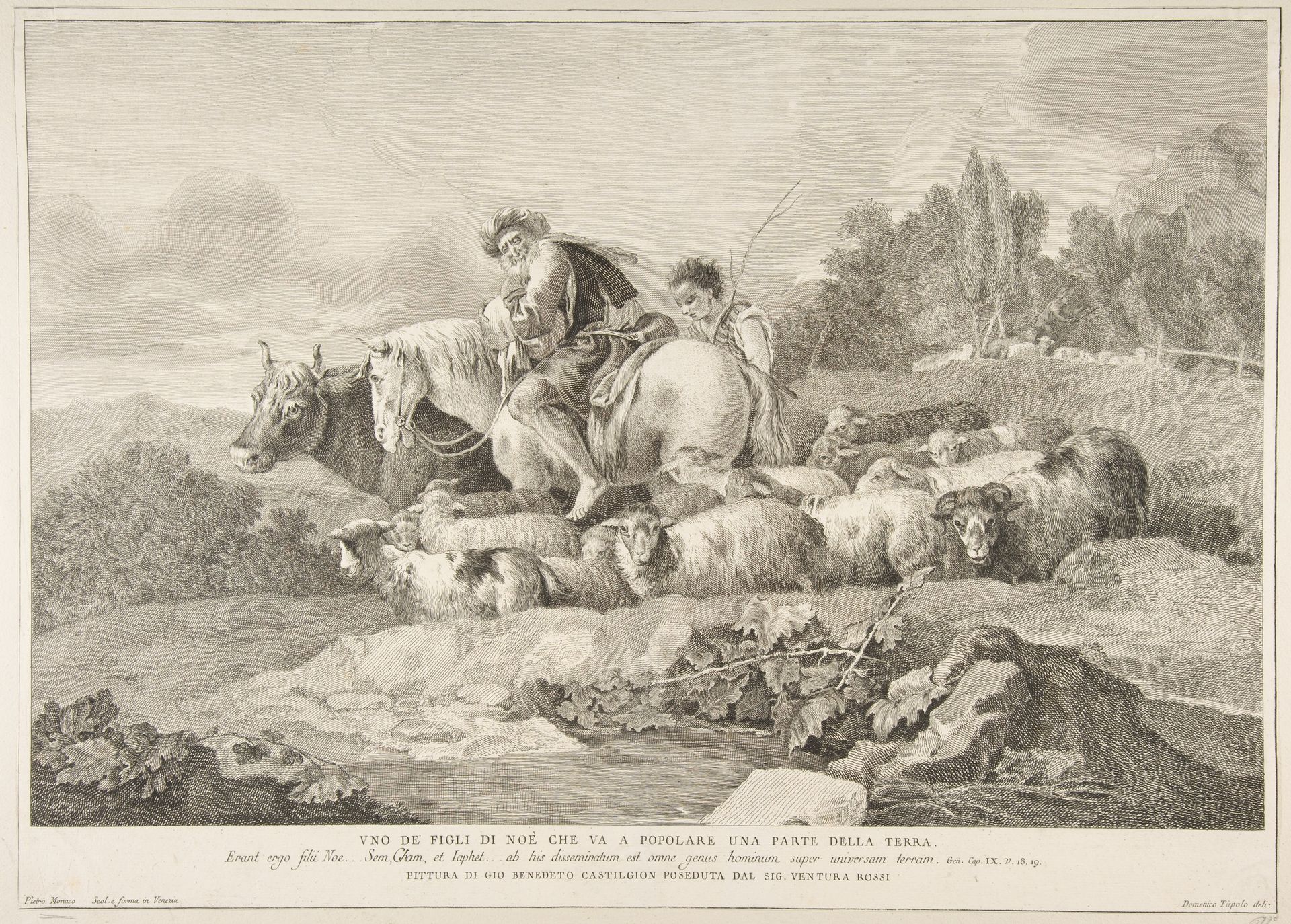 One of the Sons of Noah who Goes to Populate a Part of the Earth (Uno de figli di Noè che va a popolare una parte della terra) by Pietro Monaco