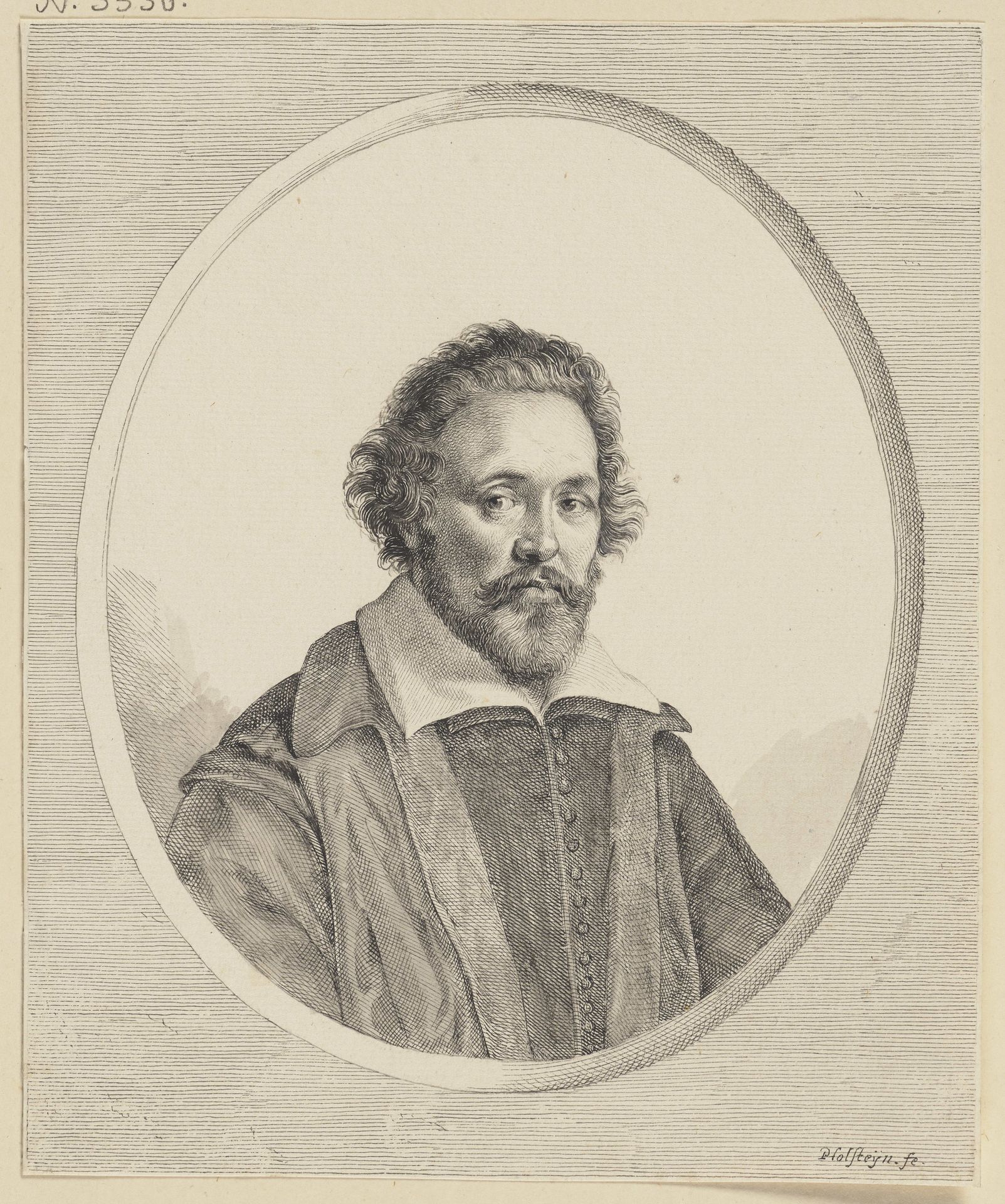 Brustbild eines jüngeren bärtigen Mannes by Pieter Holsteyn II