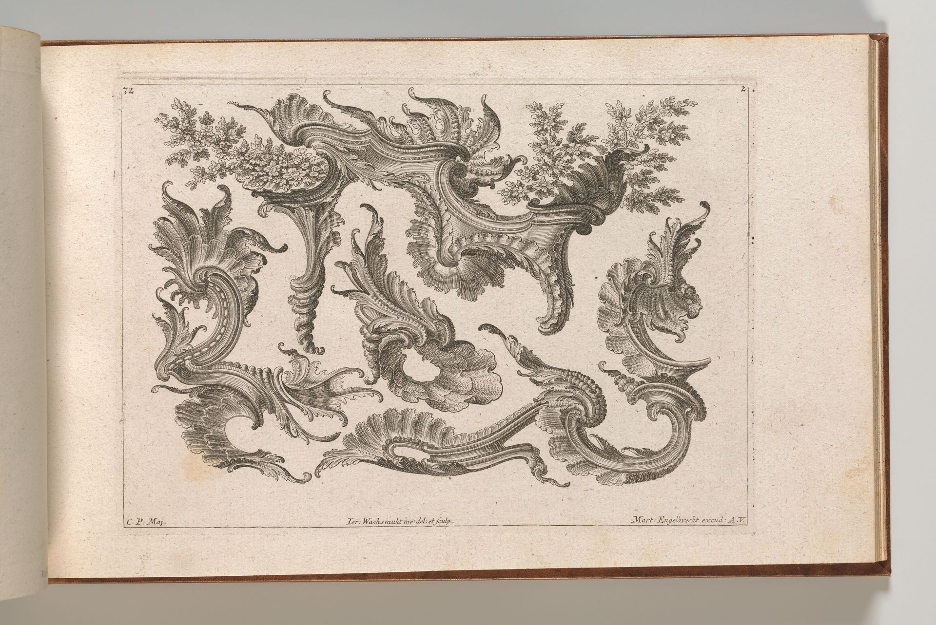 Various Designs for Rocaille Ornaments, Plate 2 from: 'Fortsezung von unterschielichen Auszierungen zu allerleij nüzlich anzuwenden' by Jeremias Wachsmuth