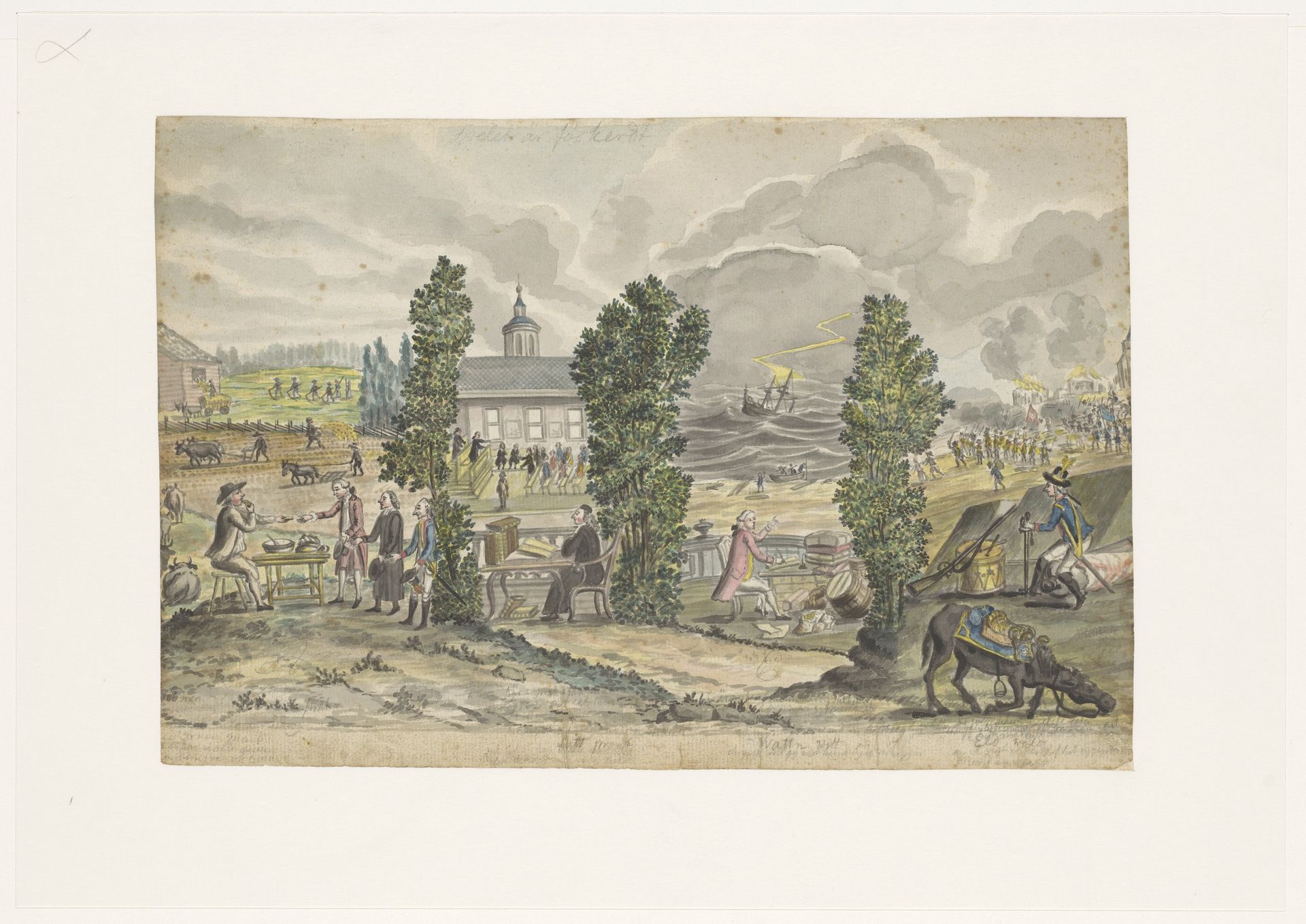 Allegorische voorstelling van oorlogsdreiging in Zweden by Jan Brandes