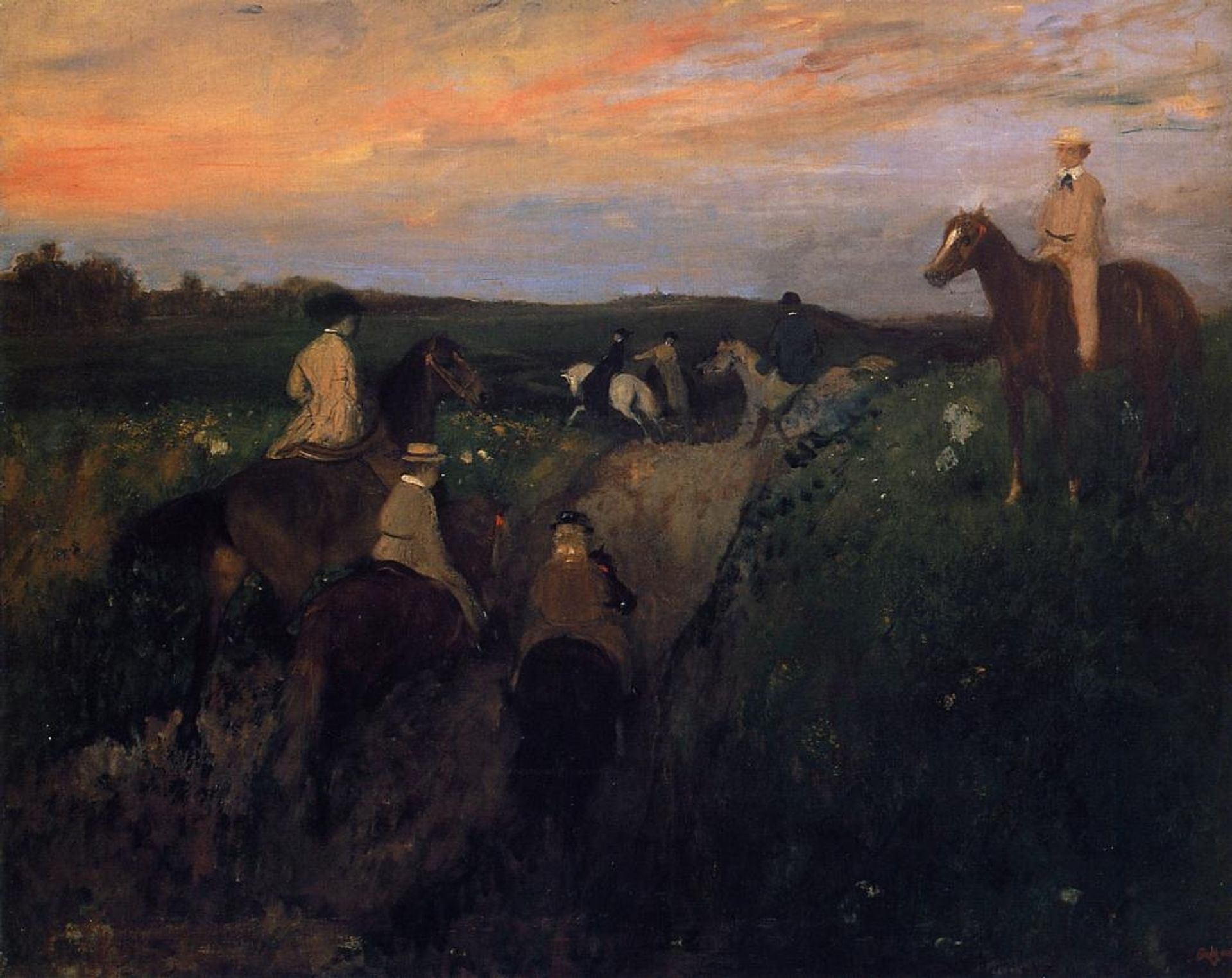 The Promenade on Houseback by Edgar Degas