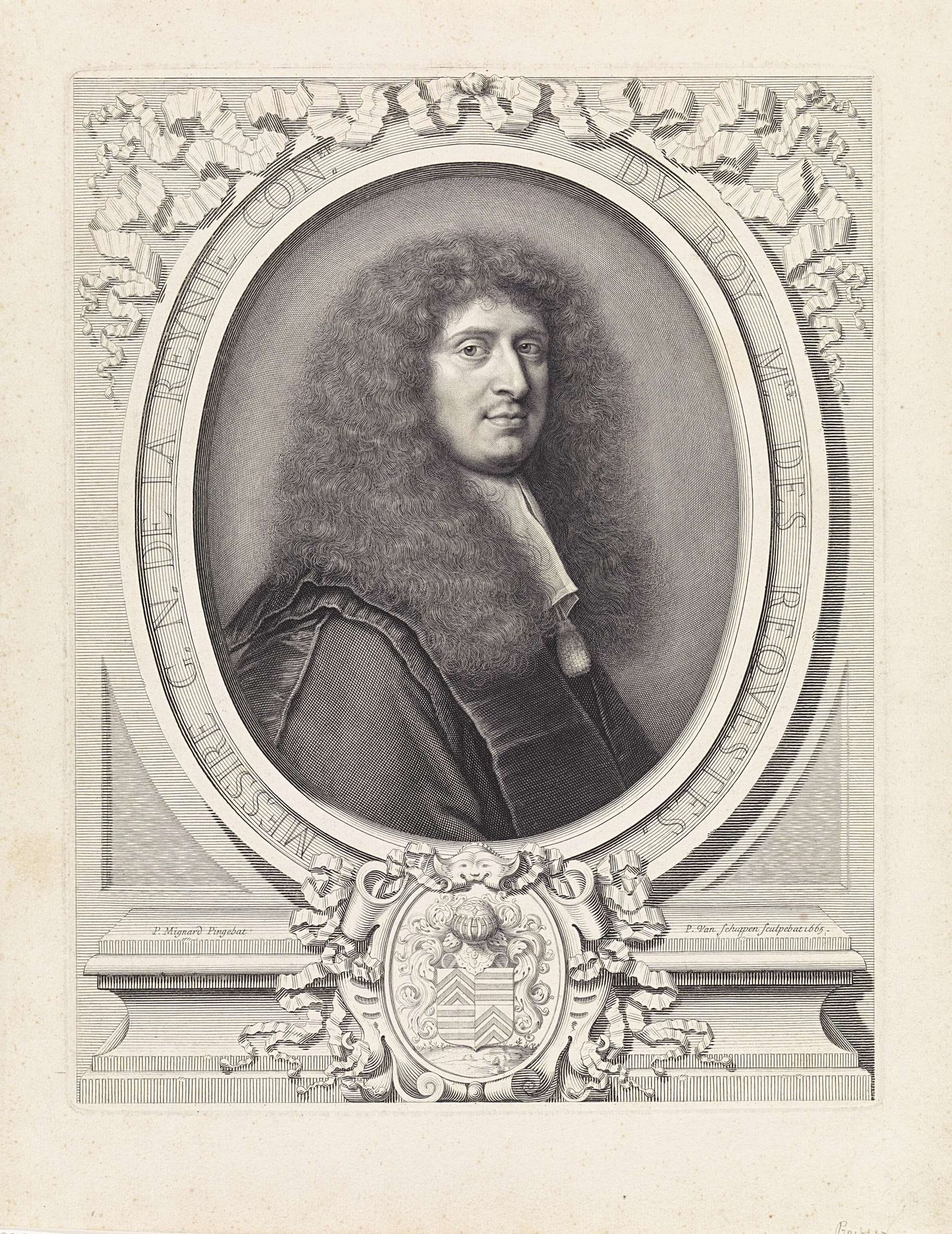 Portret van Gabriel Nicolas de La Reynie by Pieter van Schuppen