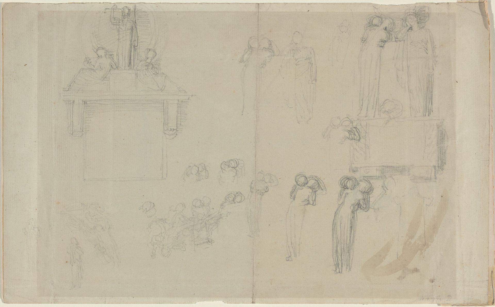 Sheet of Studies [recto and verso] by John Flaxman