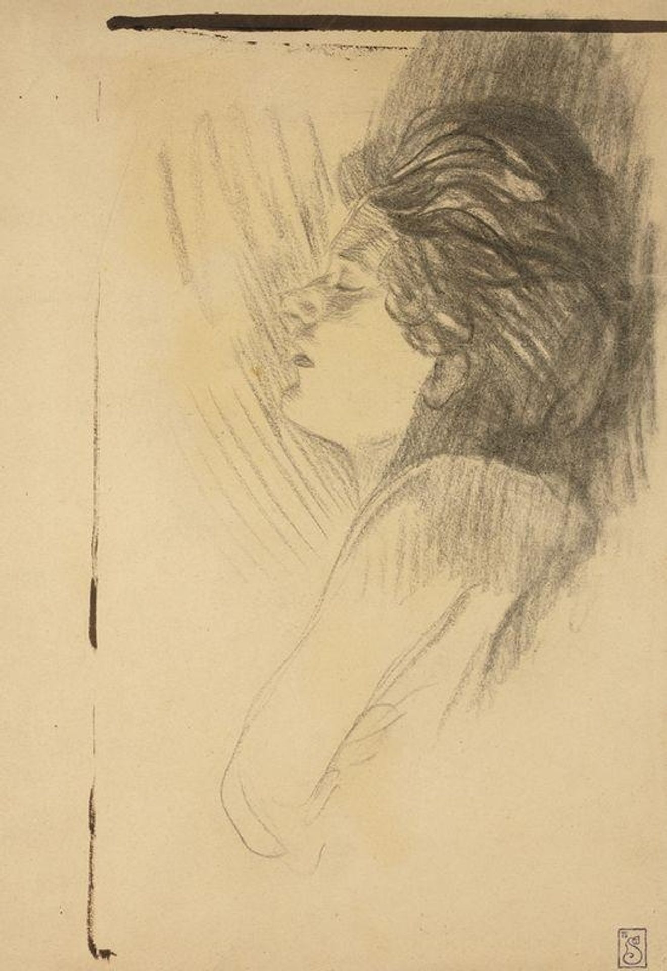 Femme endormie by Théophile Alexandre Steinlen