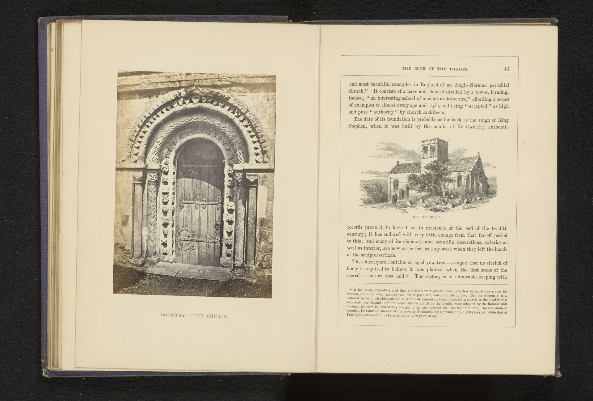 Portaal van de Saint Mary the Virgin in Iffley by Francis Frith