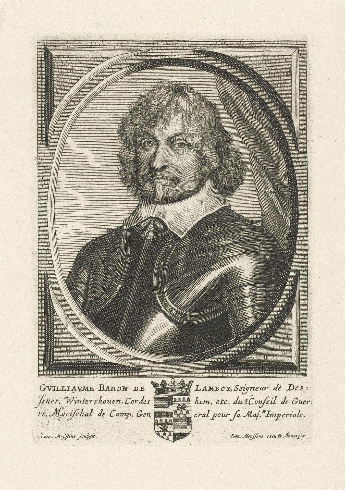 Portret van Guillaume de Lamboy by Cornelis Meyssens