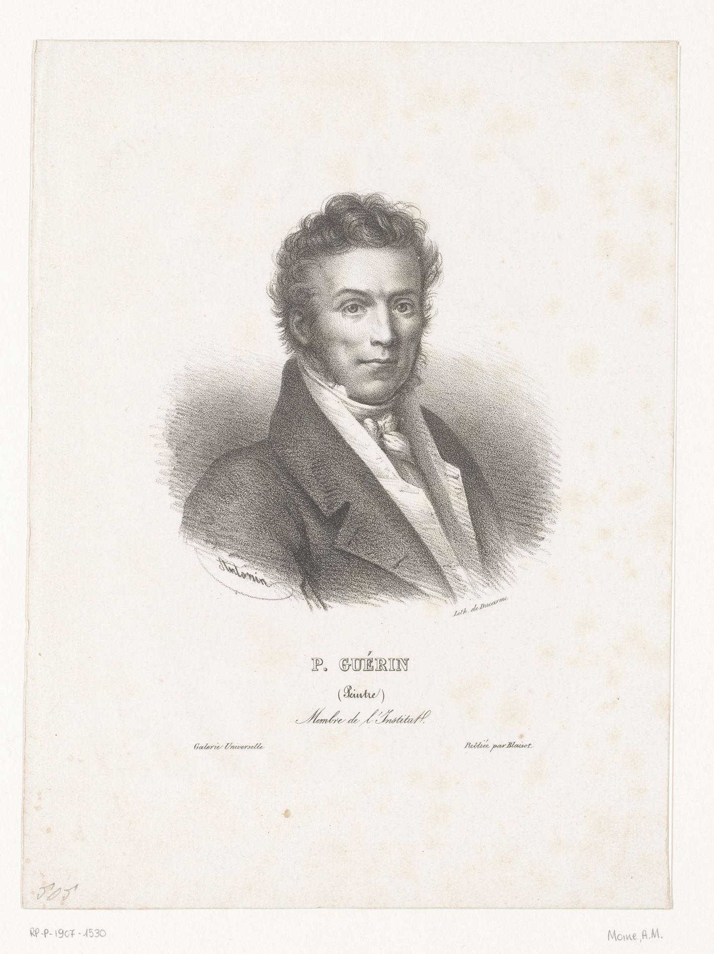 Portret van Pierre Narcisse Guérin by Antonin-Marie Moine