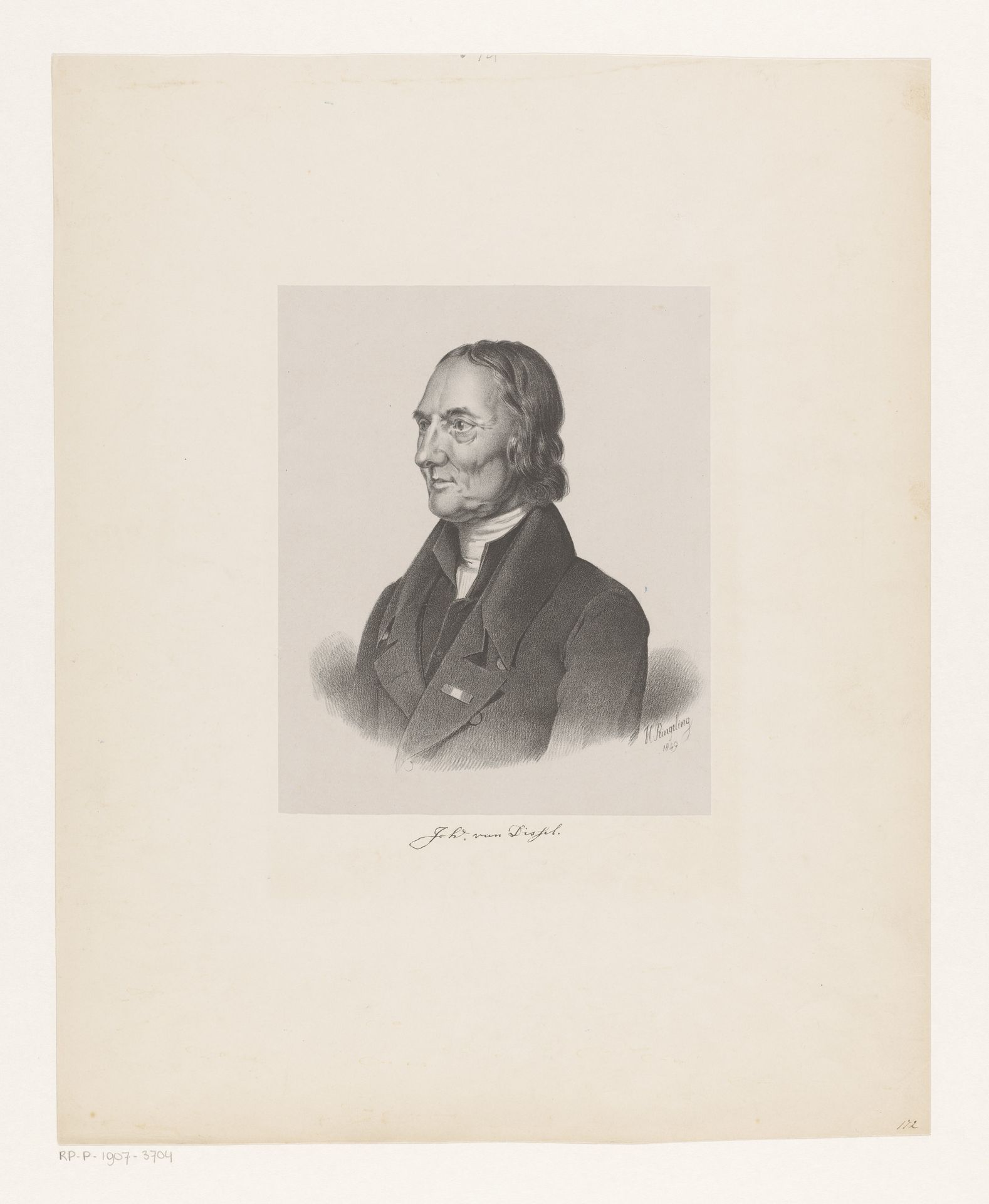Portret van Johan van Dissel by Hendrik Ringeling