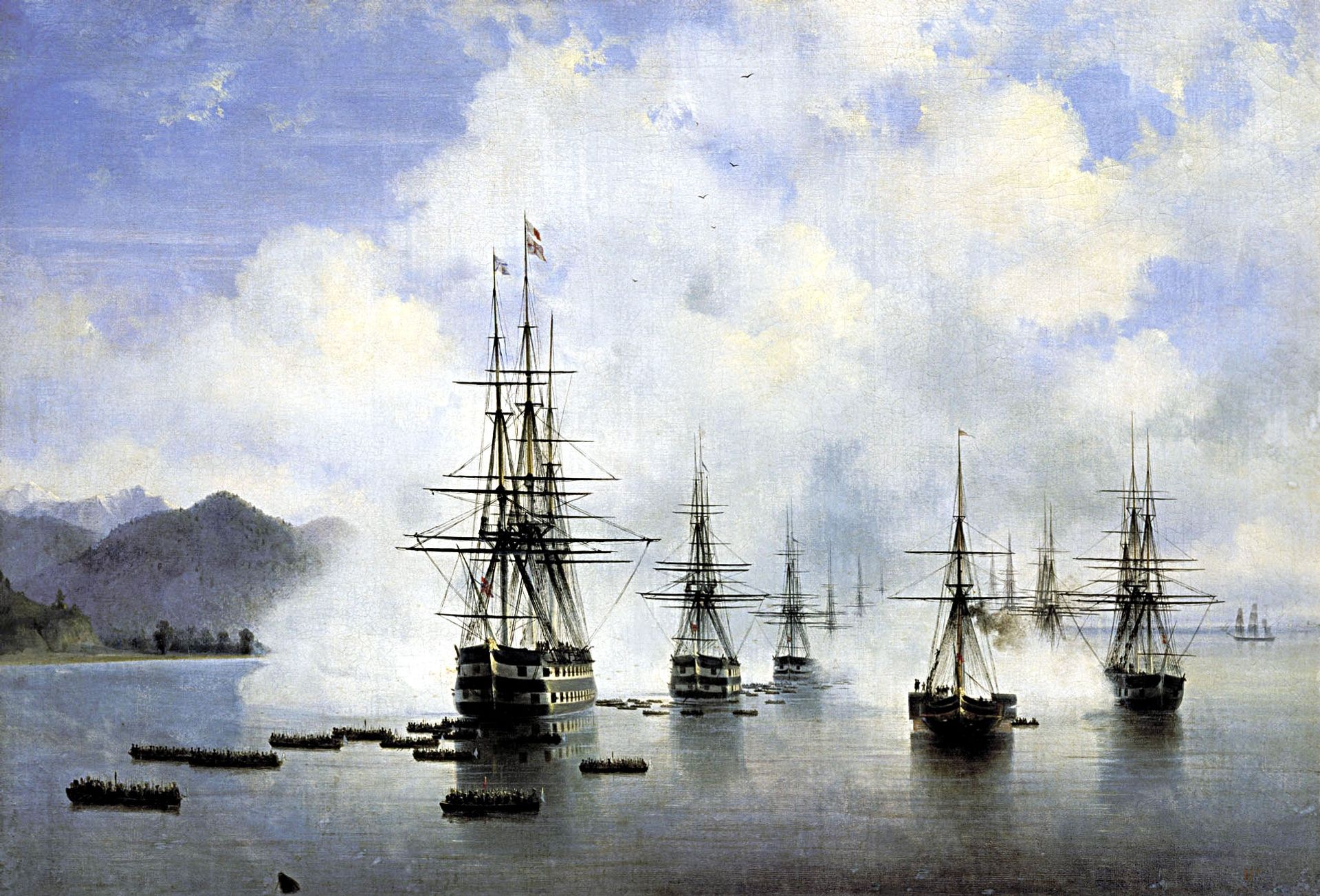 The Landing at Subashi by Ivan Konstantinovich Aivazovsky