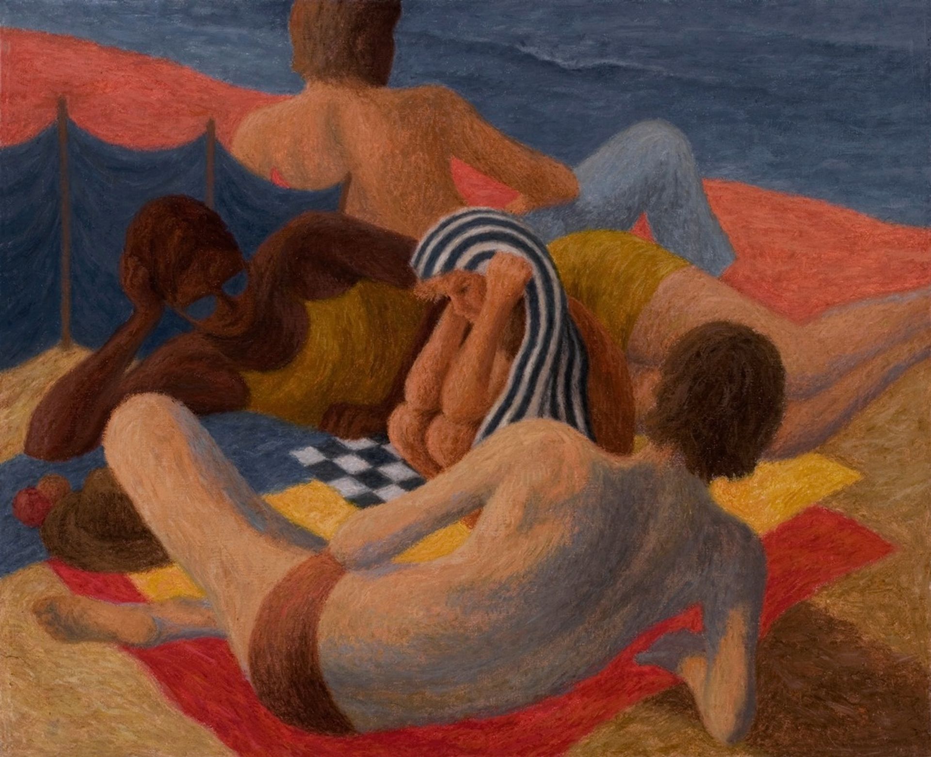 Family on the Beach by Iwo Zaniewski