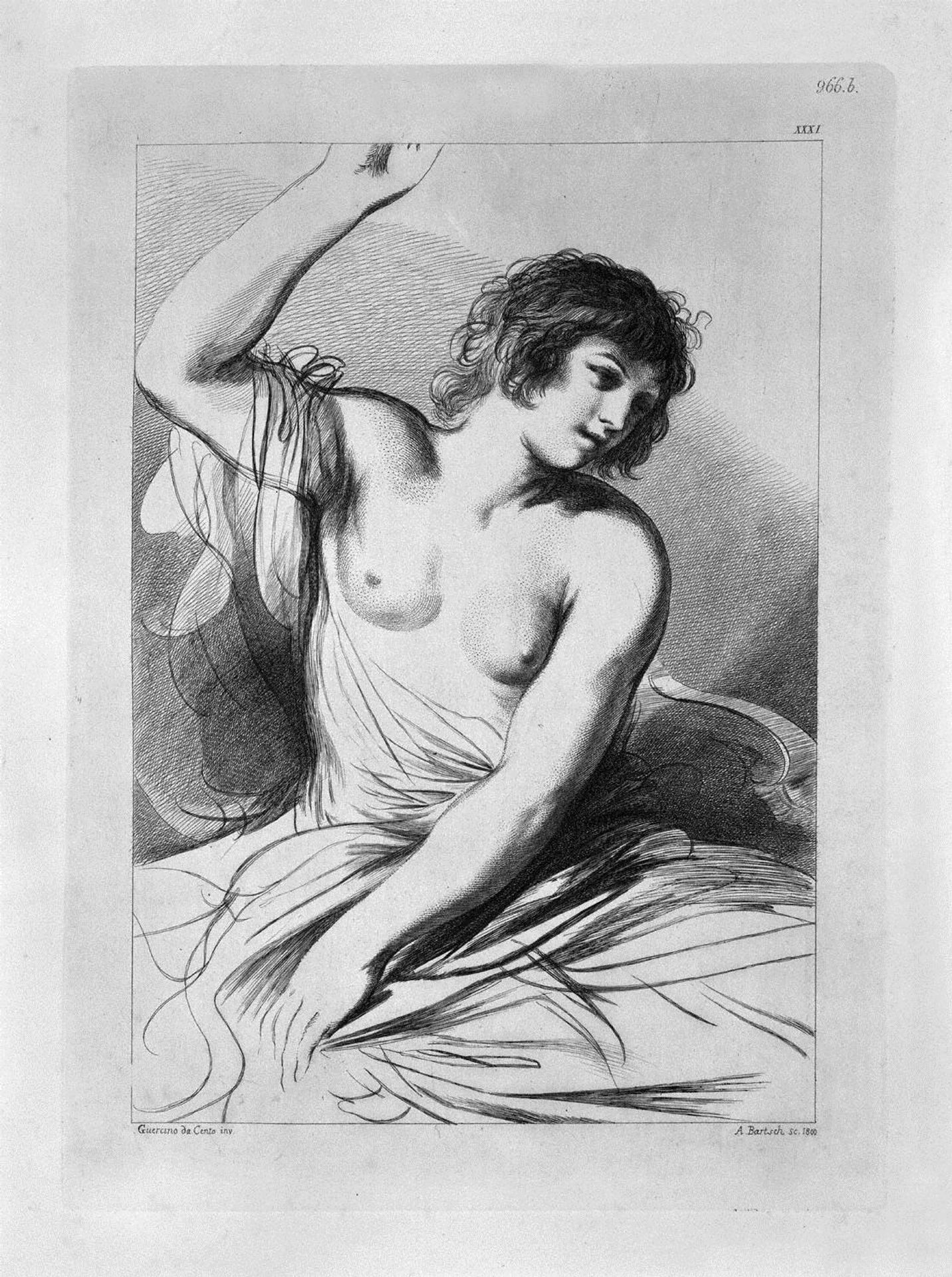 Andromeda on the rock by Guercino by Giovanni Battista Piranesi