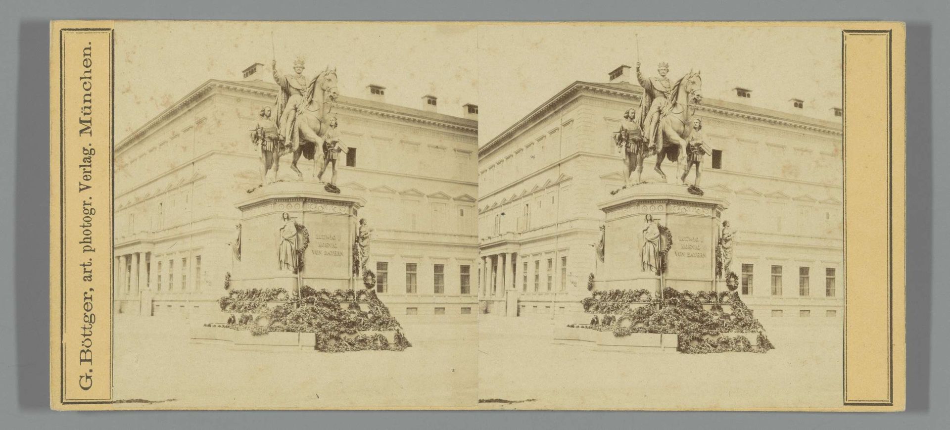 Ruiterstandbeeld van koning Lodewijk I van Beieren te München by Georg Böttger