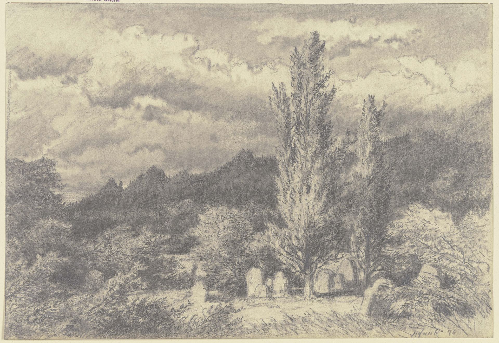 Forest cemetery by Heinrich Funk