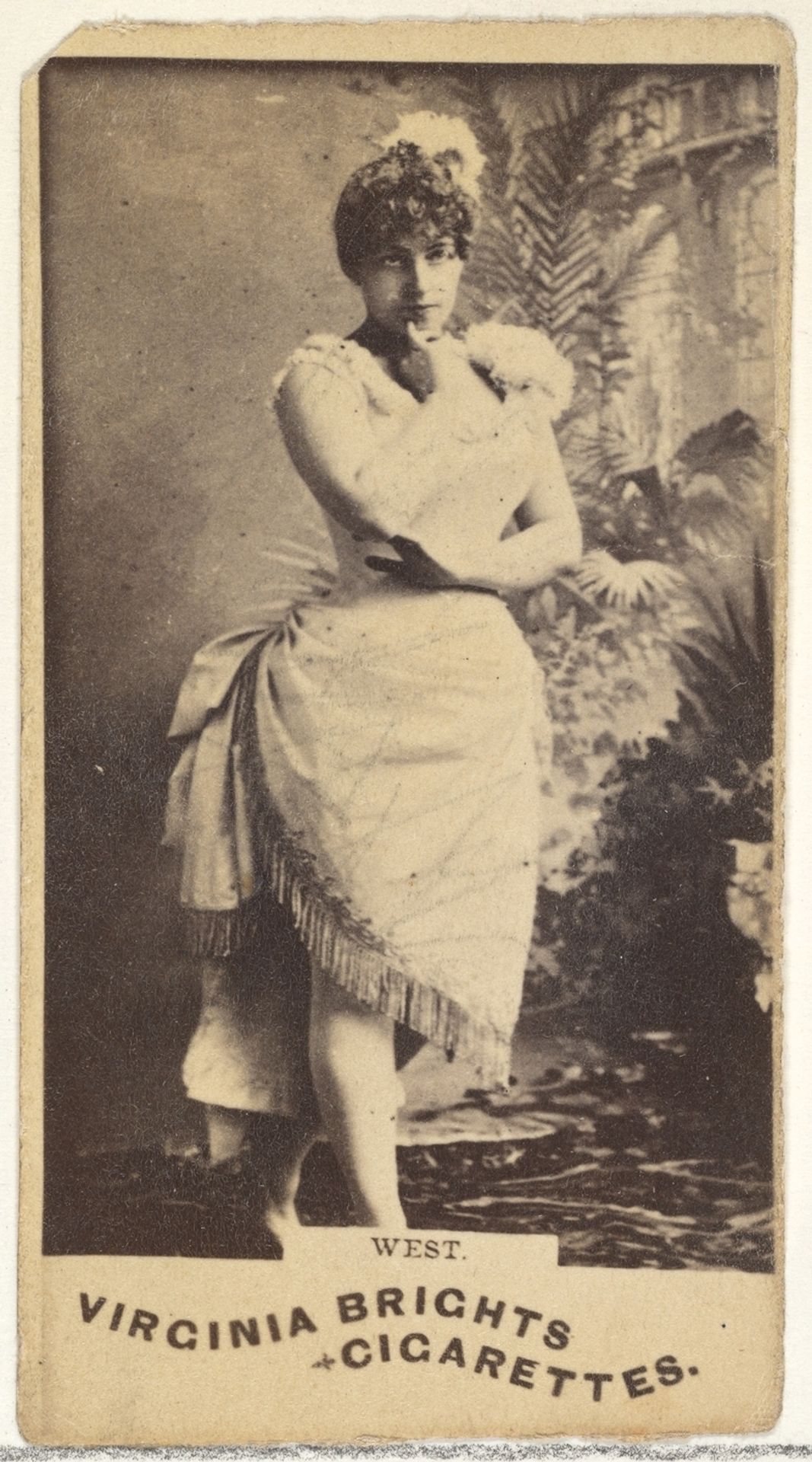 West, from the Actors and Actresses series (N45, Type 1) for Virginia Brights Cigarettes by Allen & Ginter