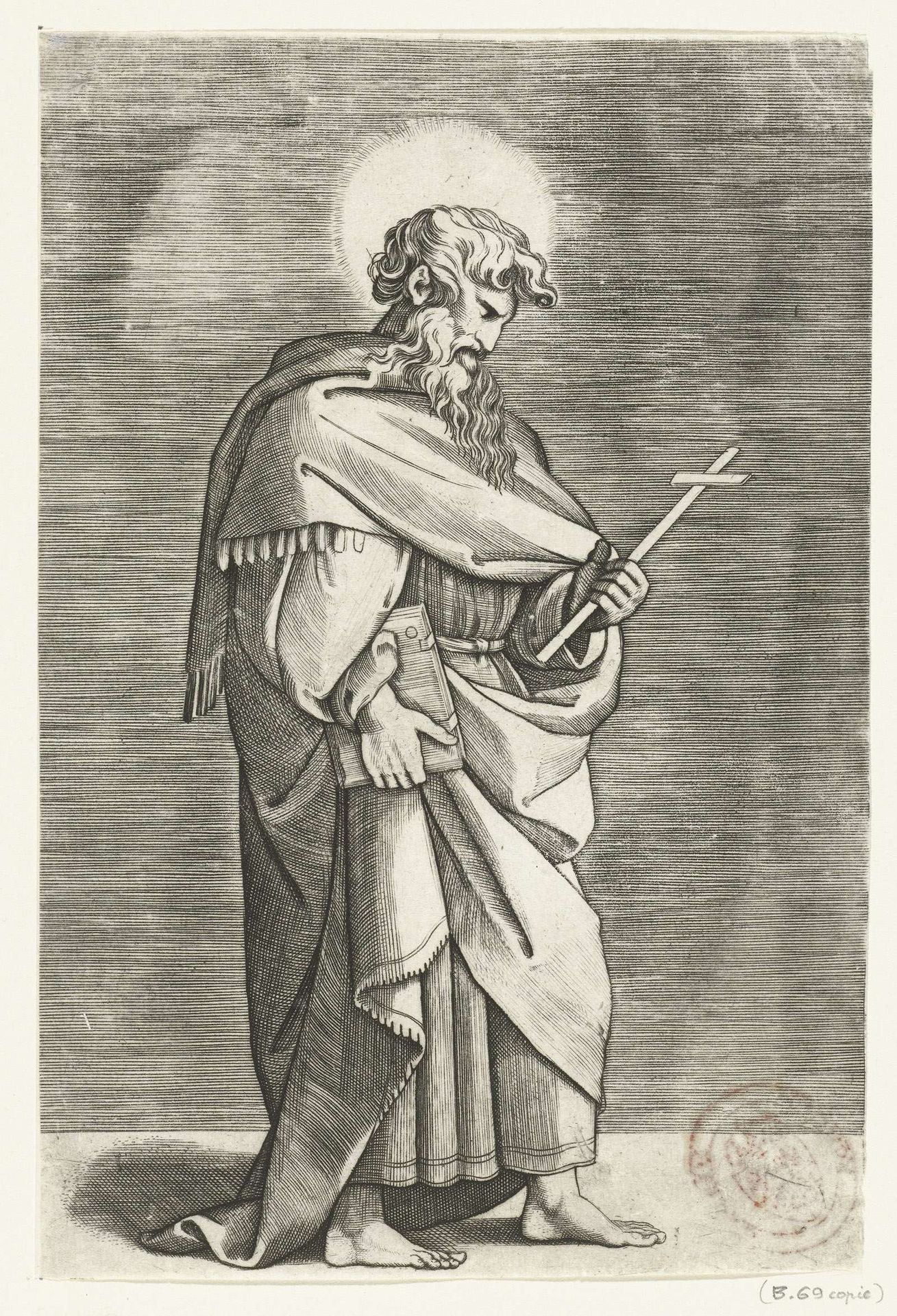 Apostel Filippus met kruis by Marco Dente