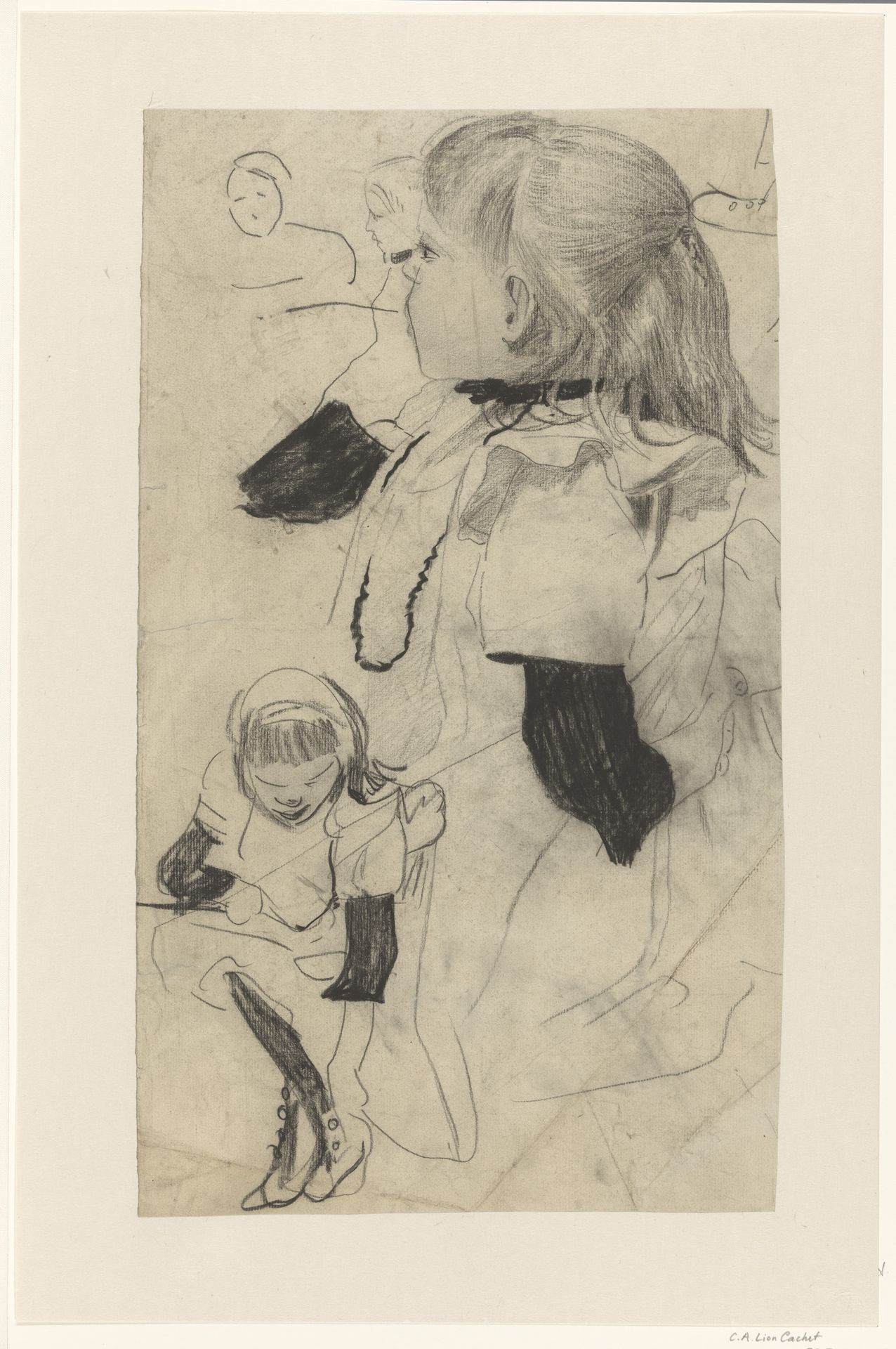 Studies van een jong meisje by Carel Adolph Lion Cachet