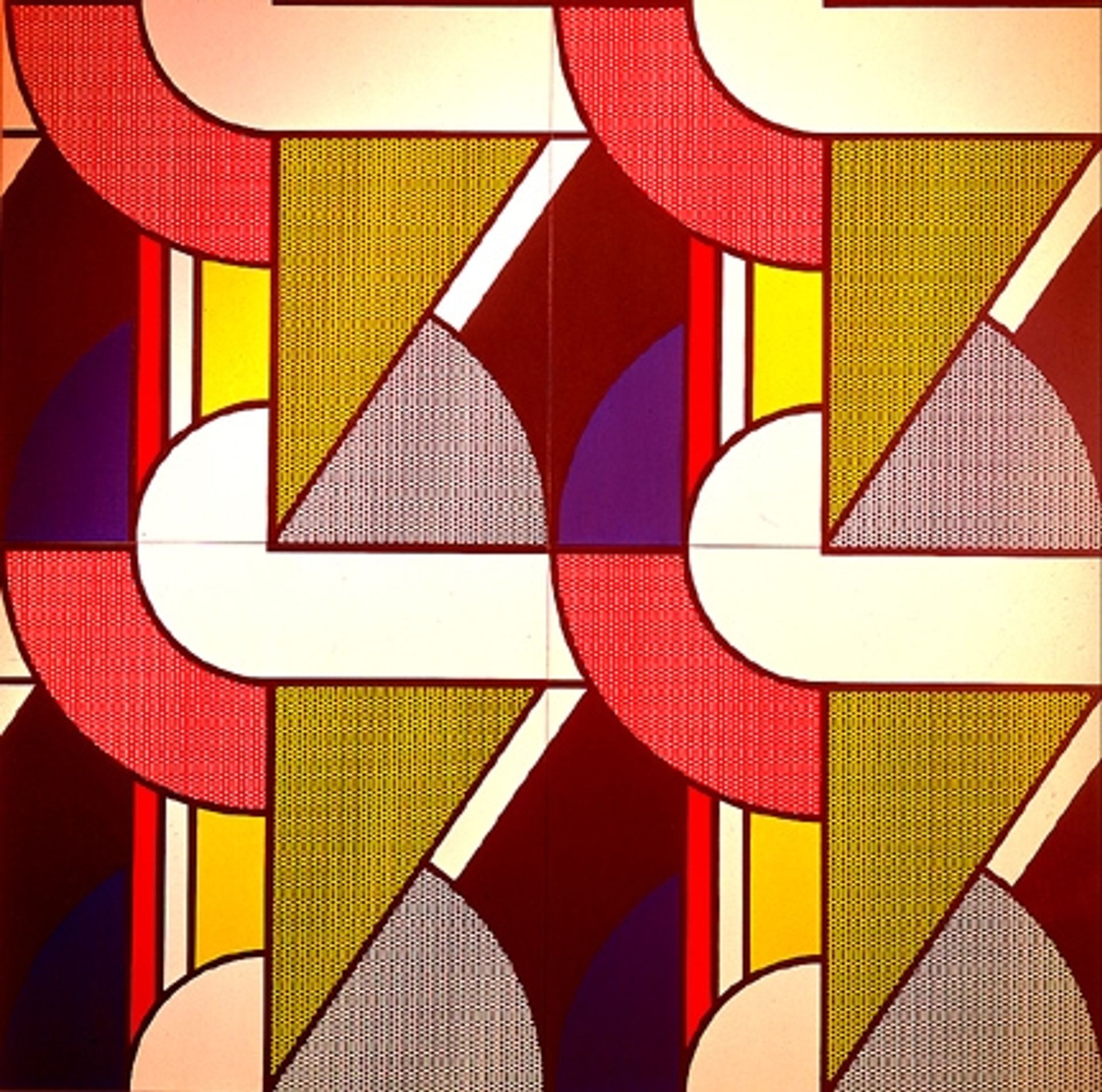 Modular painting with four panels, #2 by Roy Lichtenstein