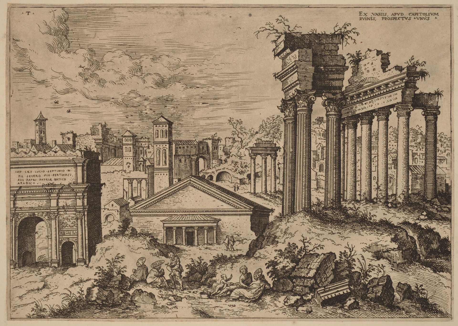 View of the Forum from the Base of the Capitol by Hieronymus Cock