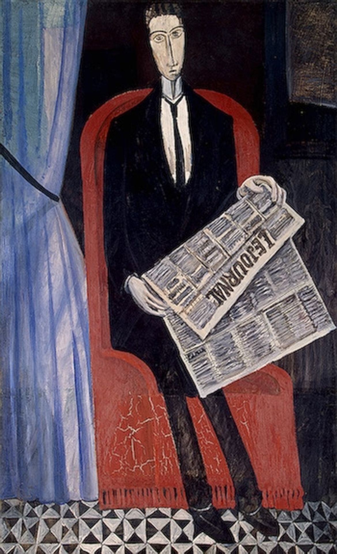 Portrait of a Man With a Newspaper by Andre Derain