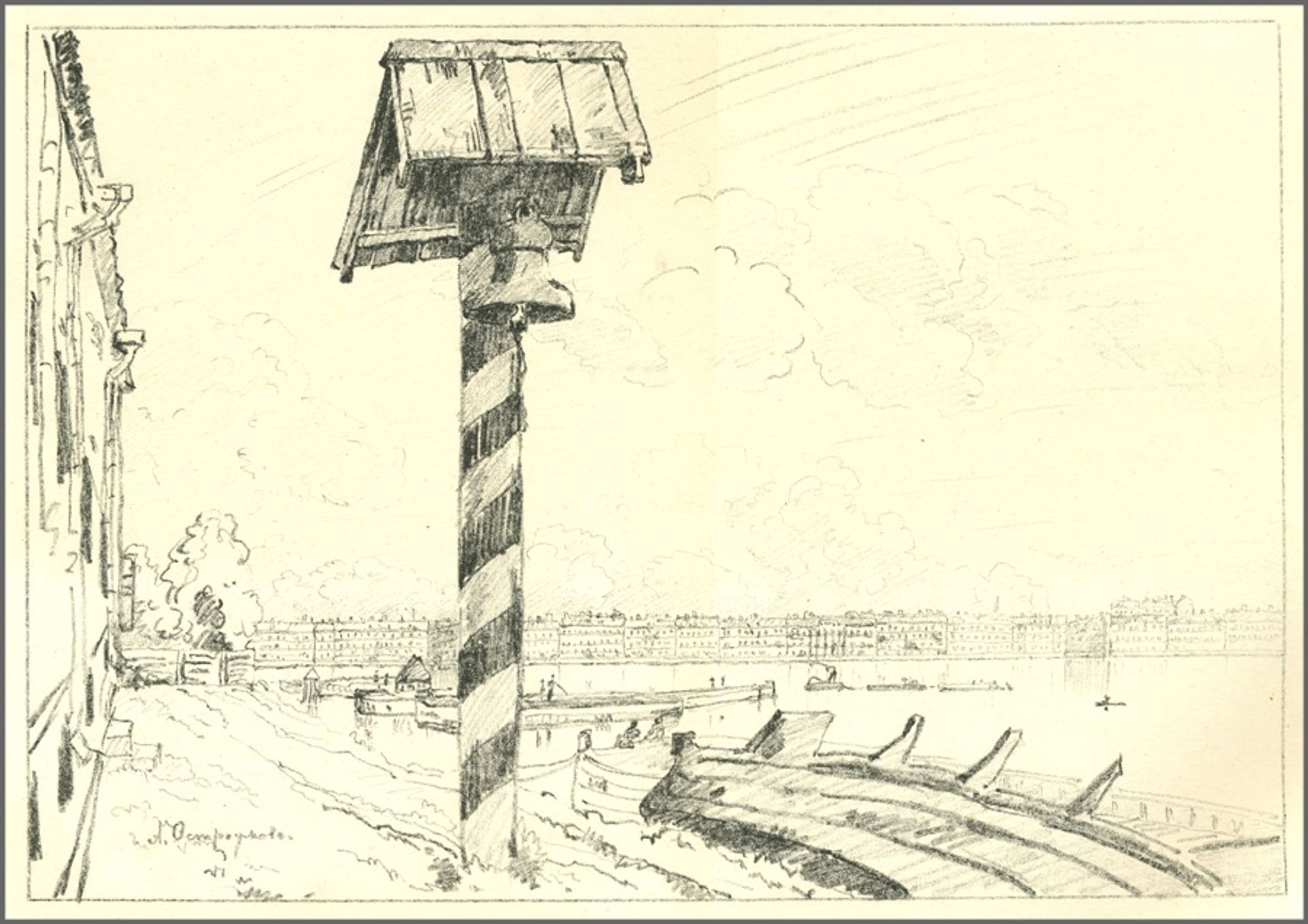 French embankment by Anna Ostroumova-Lebedeva