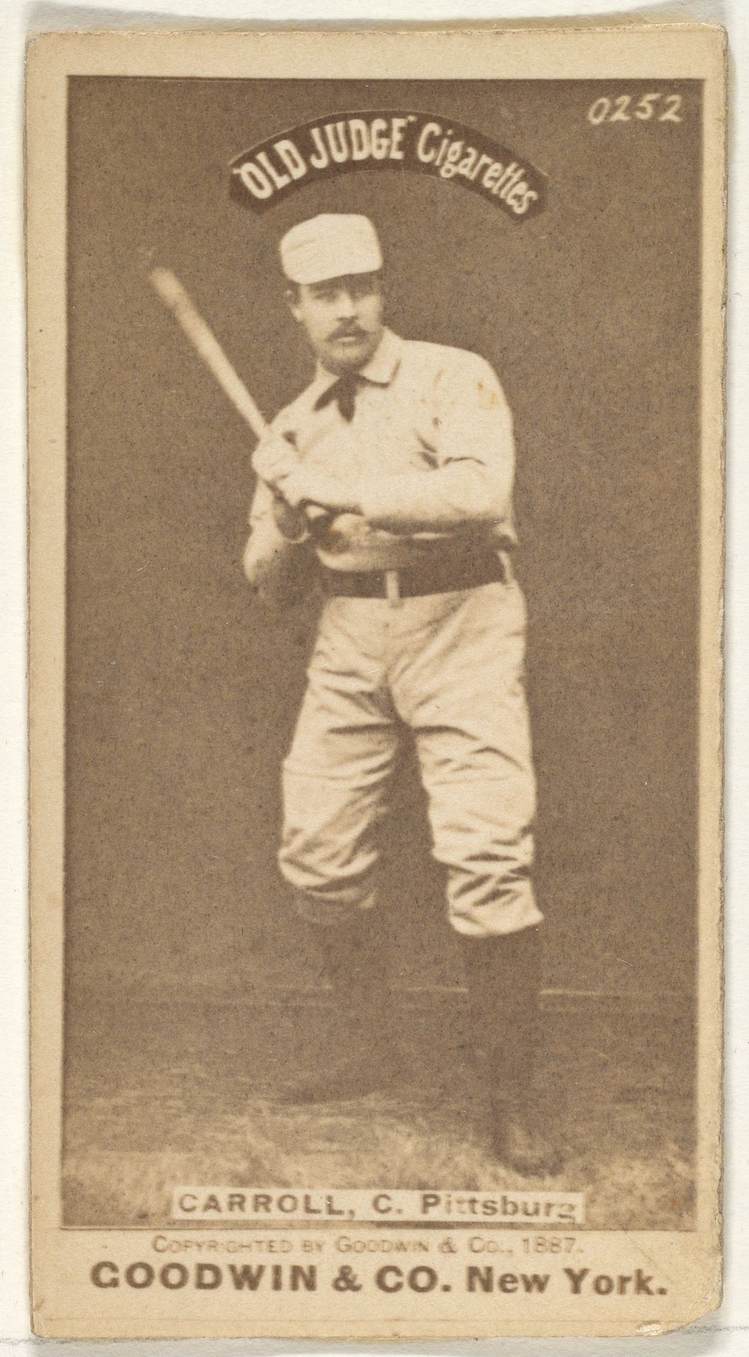 Frederick " Fred" Herbert Carroll, Catcher, Pittsburgh, from the Old Judge series (N172) for Old Judge Cigarettes by Goodwin & Company