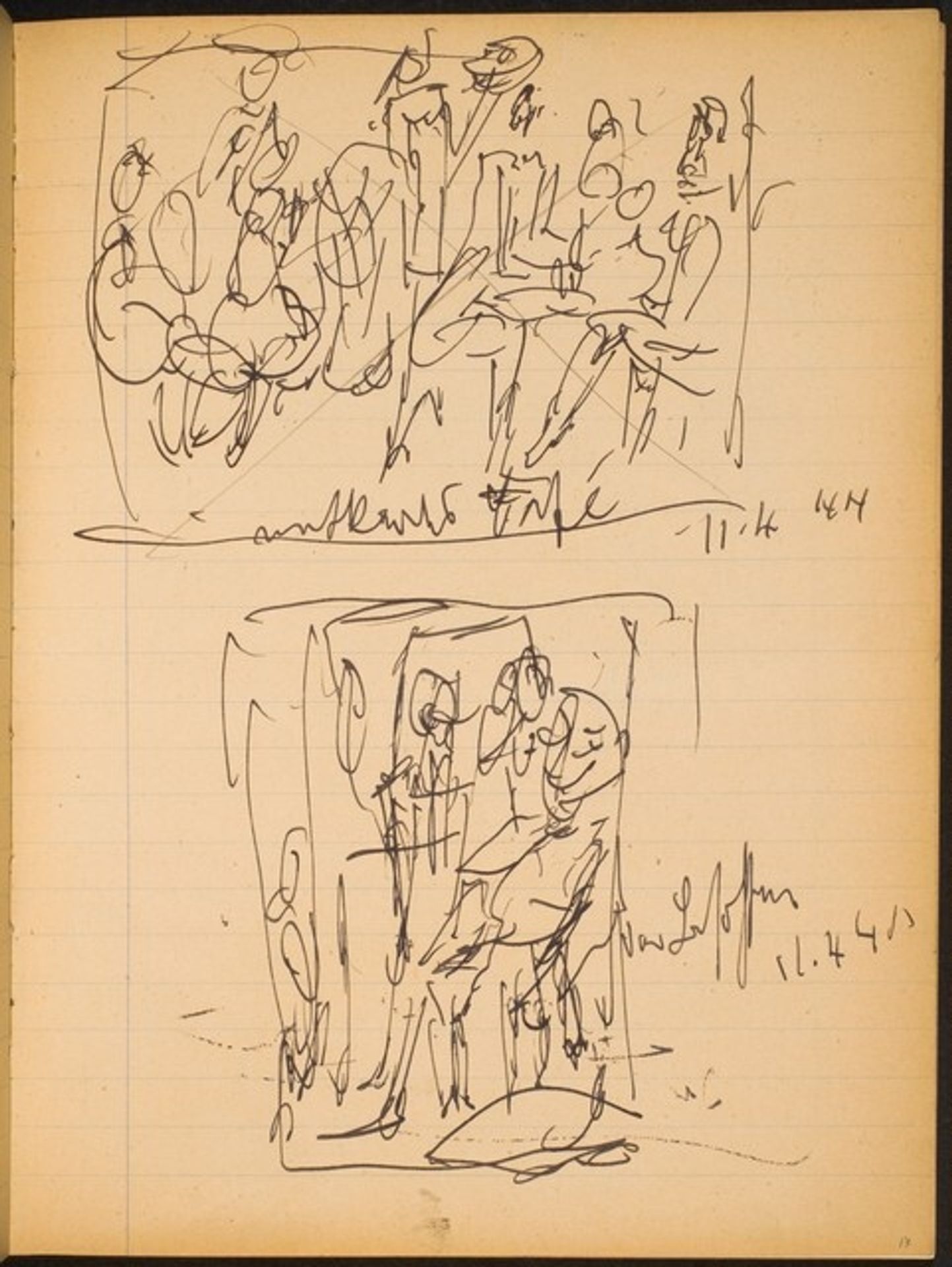 (Two Sketches) [p. 17] by Max Beckmann