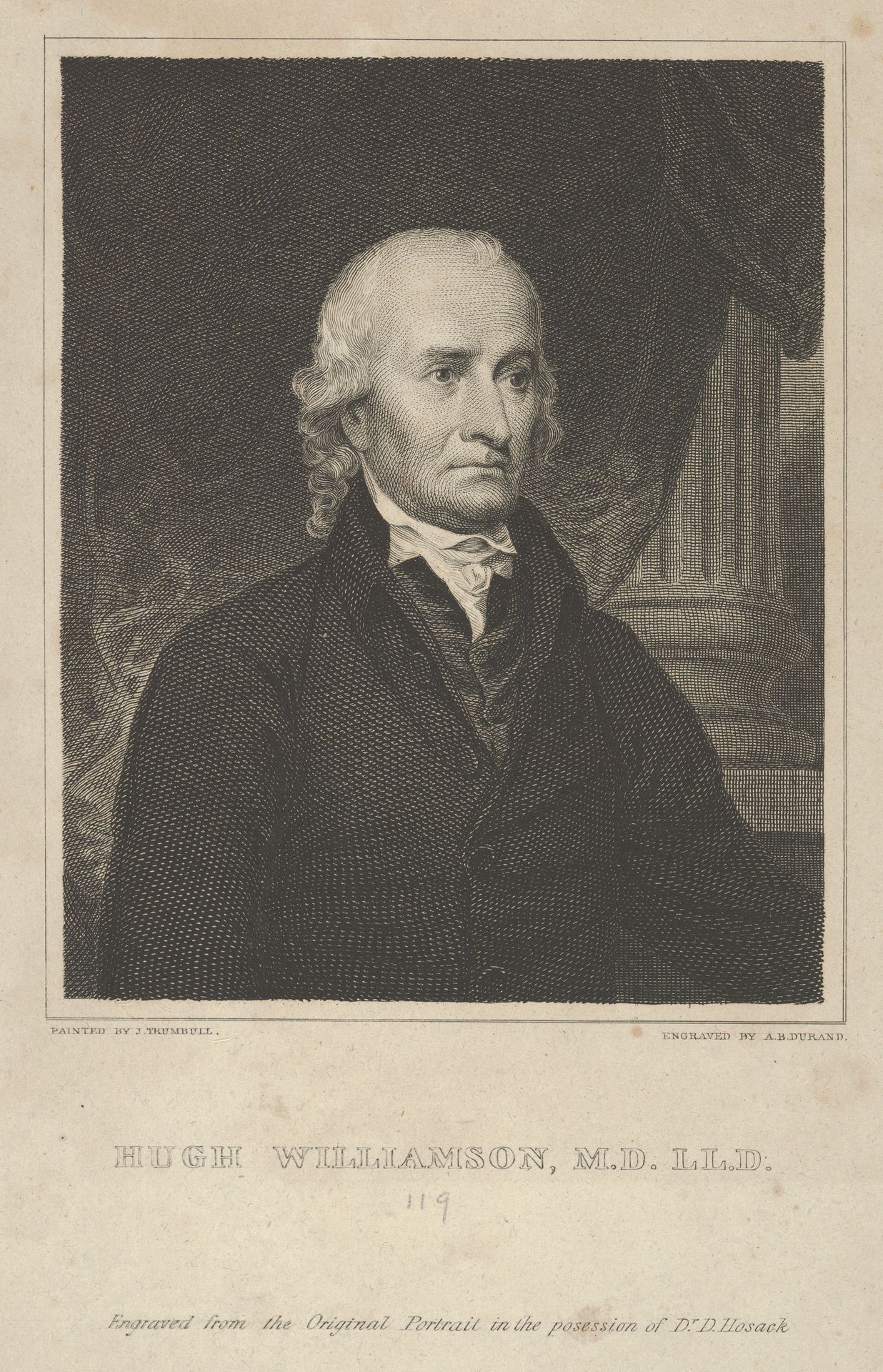 Hugh Williamson, M.D., L.L.D. (1735–1819) by Asher Brown Durand