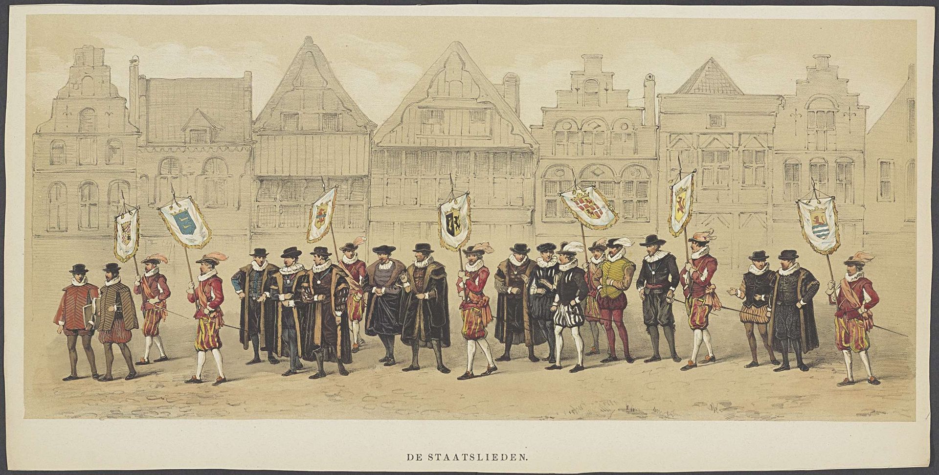 Utrechtse maskerade, plaat c: staatslieden, 1856 by Anonymous