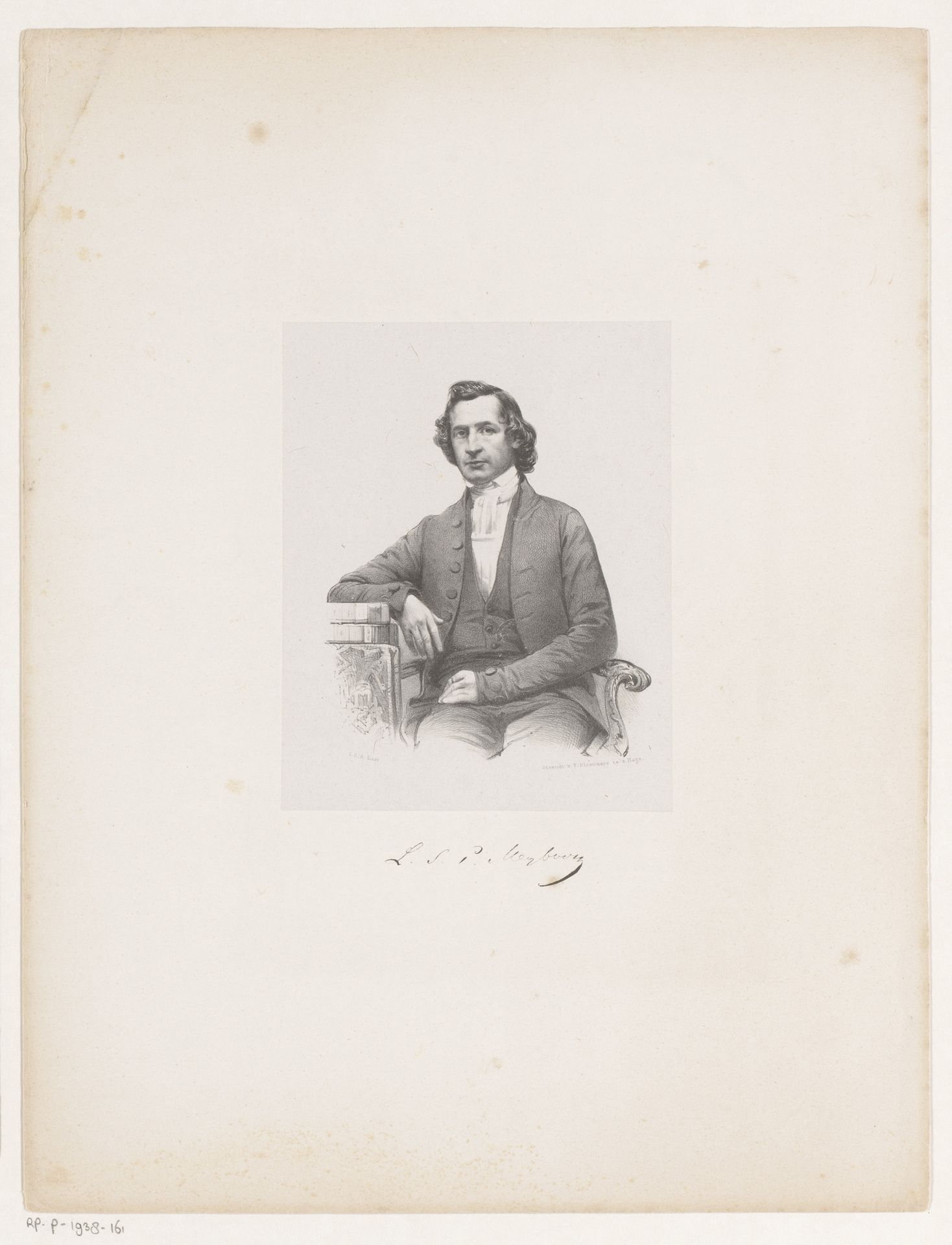 Portret van Louis Suson Pedro Meyboom by Carel Christiaan Antony Last