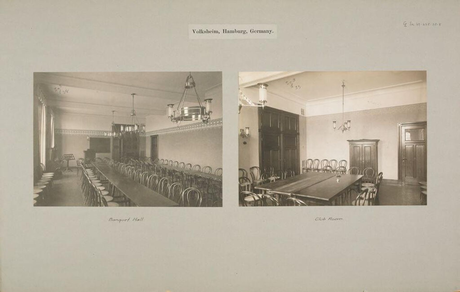 Social Settlements: Germany. Hamburg. Volksheim: Volksheim, Hamburg, Germany. by G. Koppmann & Co.