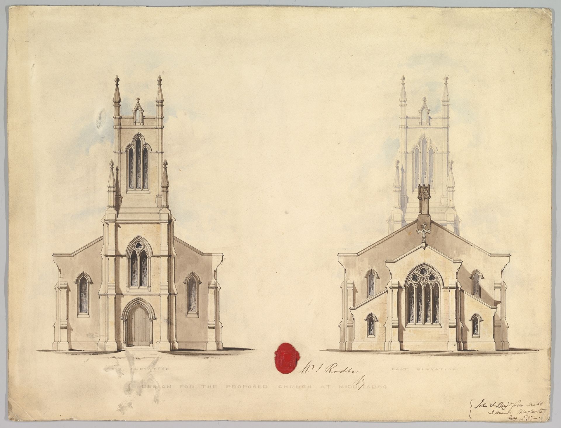 Design for the Proposed Church at Middlesborough by John Green