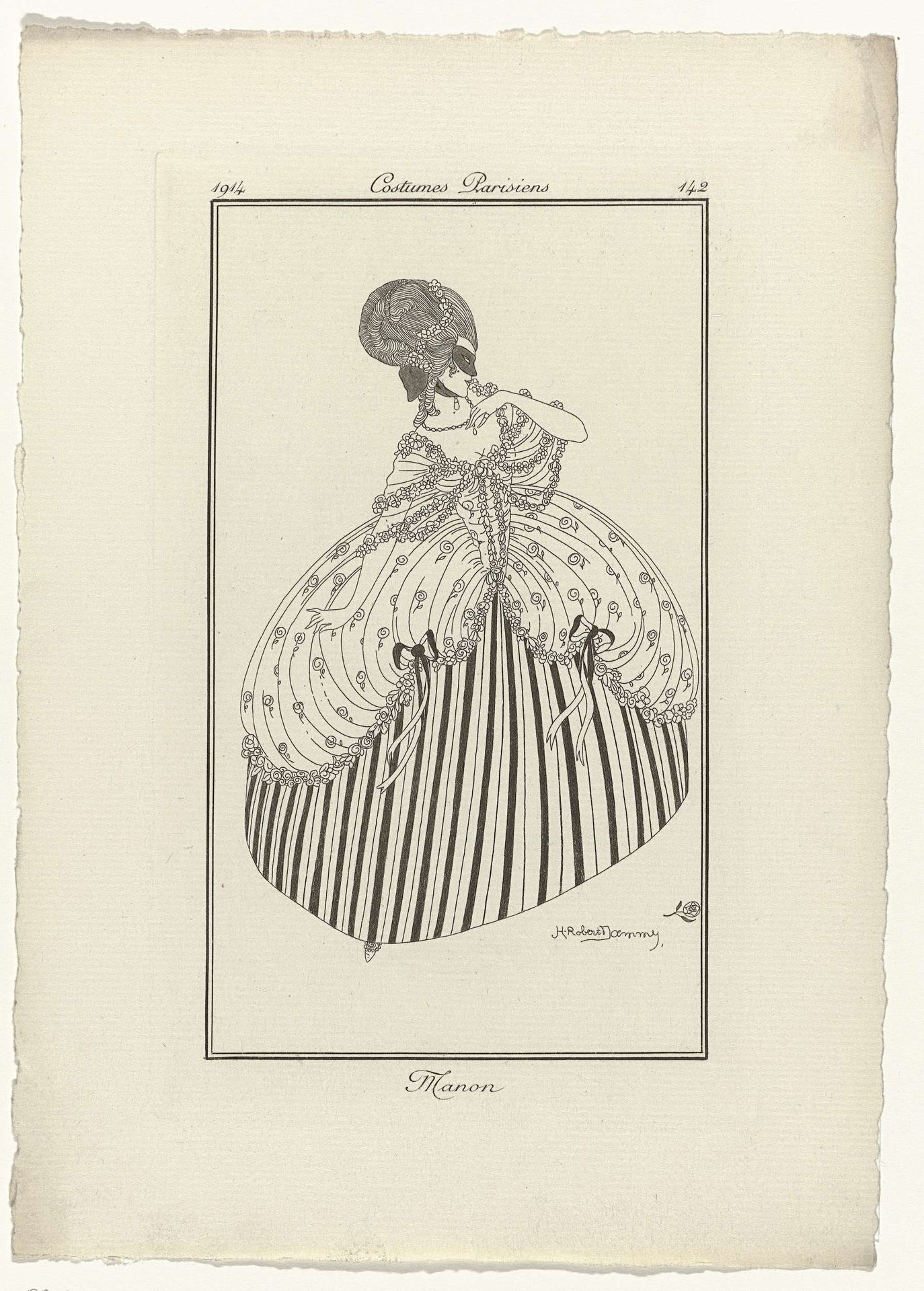 Journal des Dames et des Modes, Costumes Parisiens, 1914, No. 142 : Manon by H. Robert Dammy
