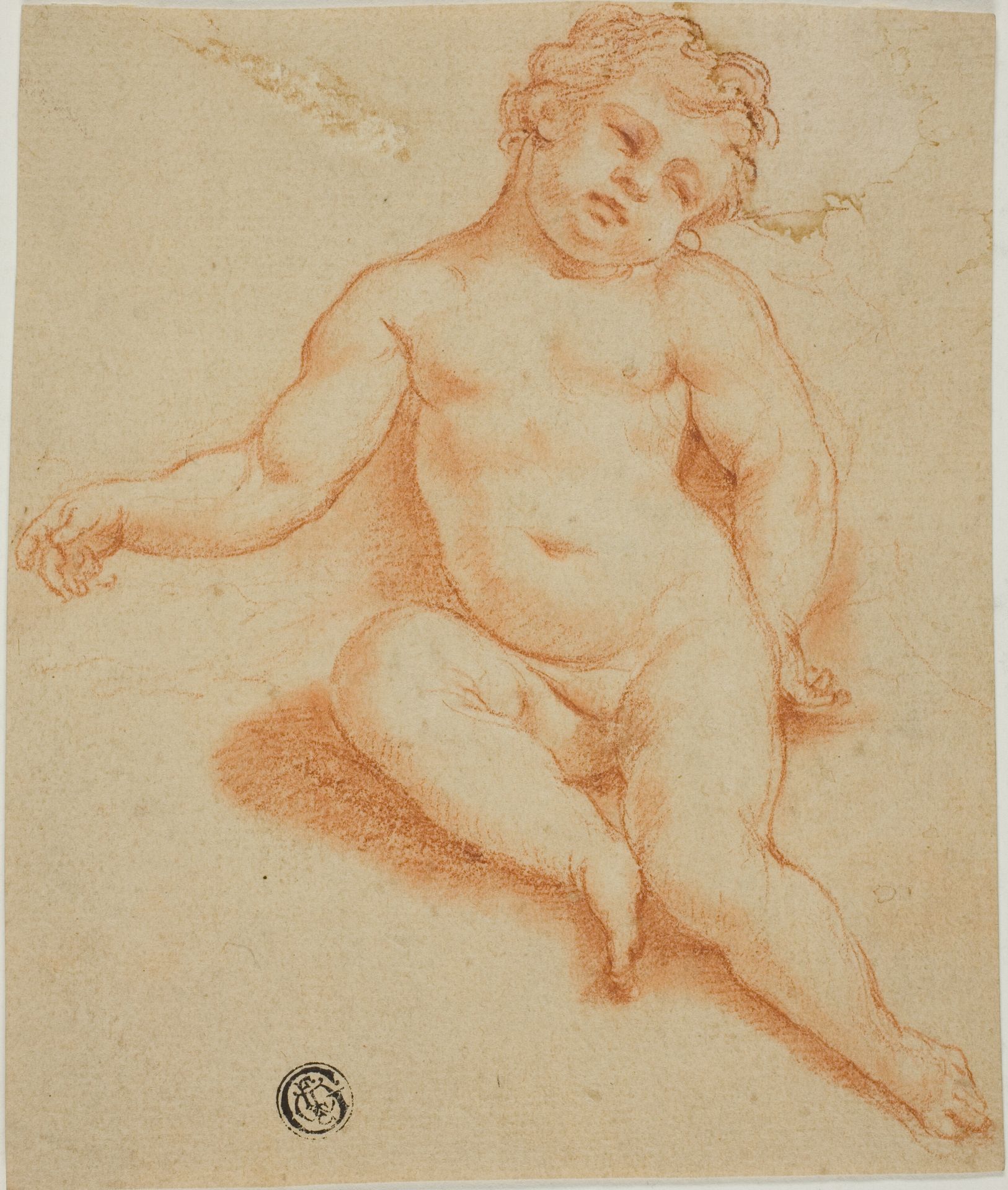 Seated Putto by Anonymous