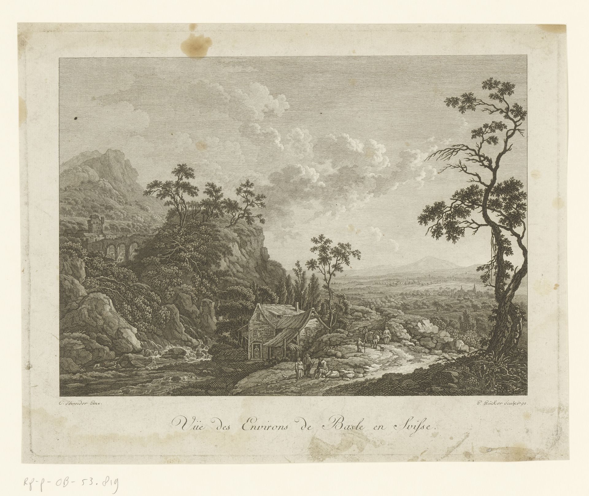 Gezicht op het landschap in de omgeving van Bazel by Peter Rücker