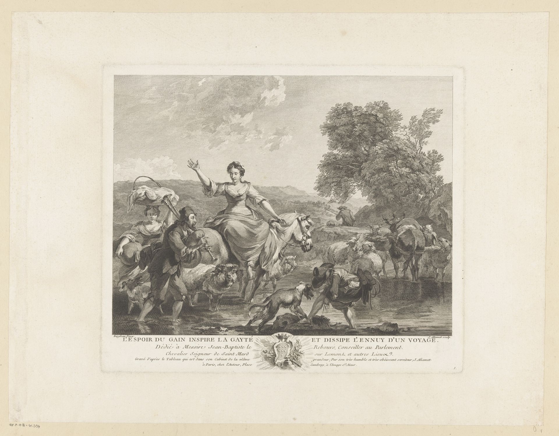 Reizigers bij een bron by Jacques Aliamet