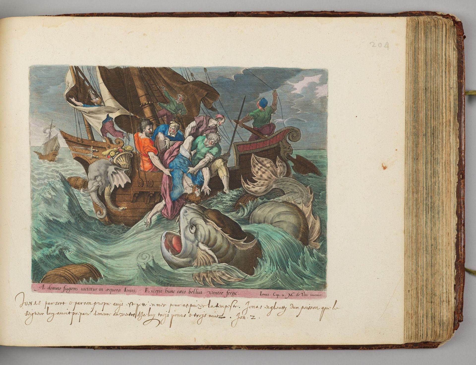 Jonah Cast into the Sea by Hieronymus Wierix