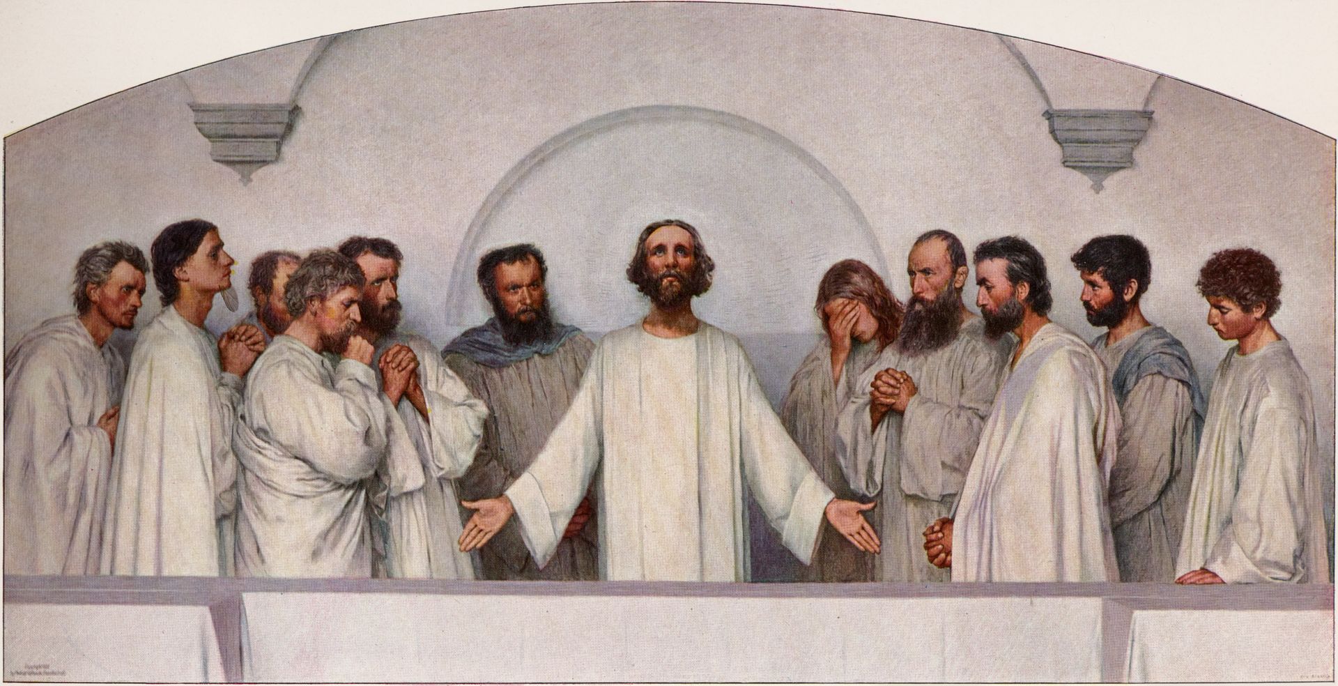 Das Hohepriesterliche Gebet by Eugène Burnand