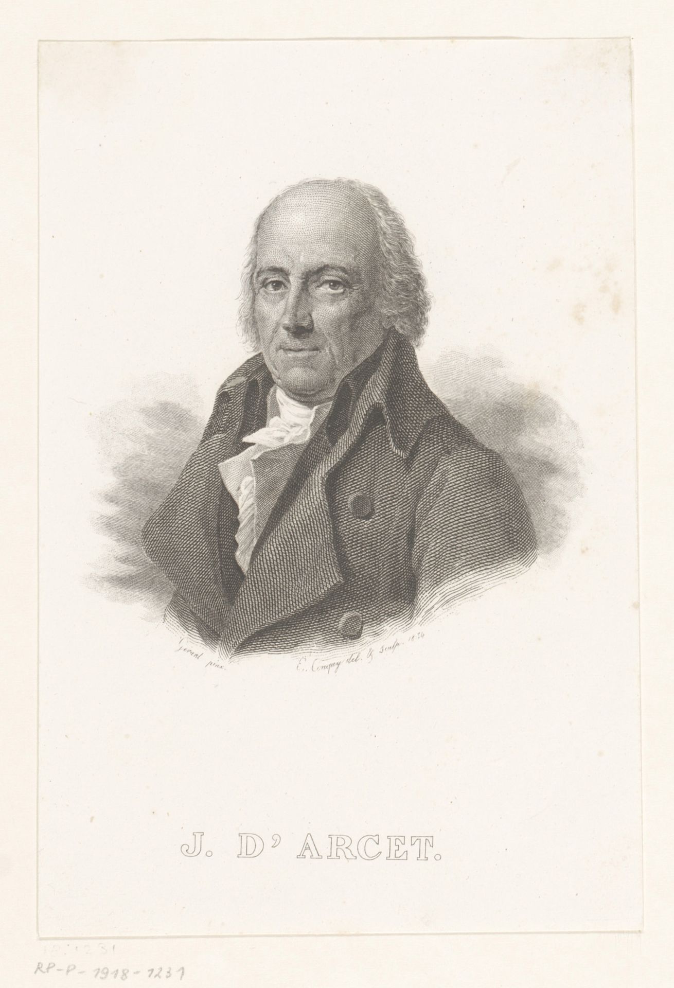Portret van Jean d'Arcet by Ephraïm Conquy