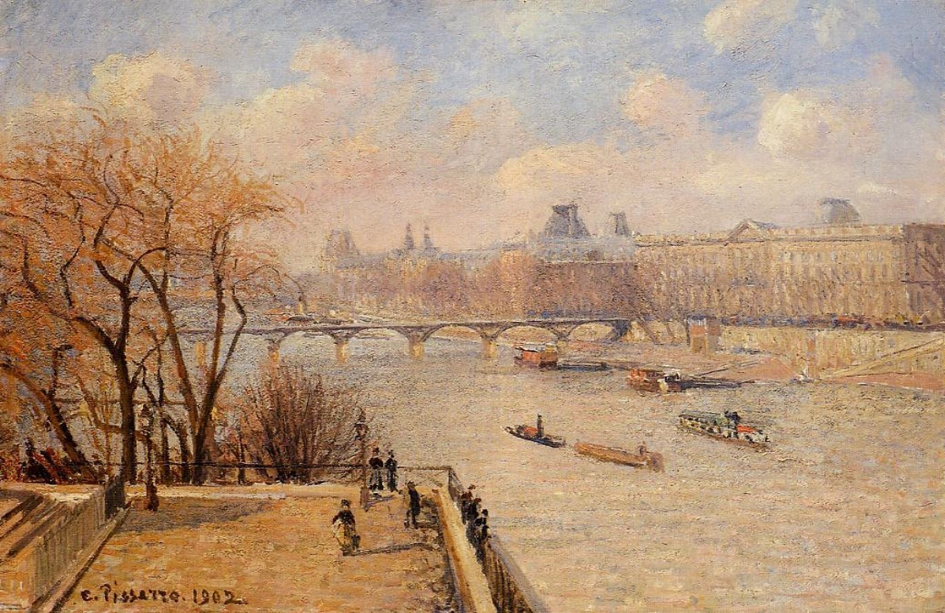 The Raised Terrace of the Pont Neuf by Camille Pissarro