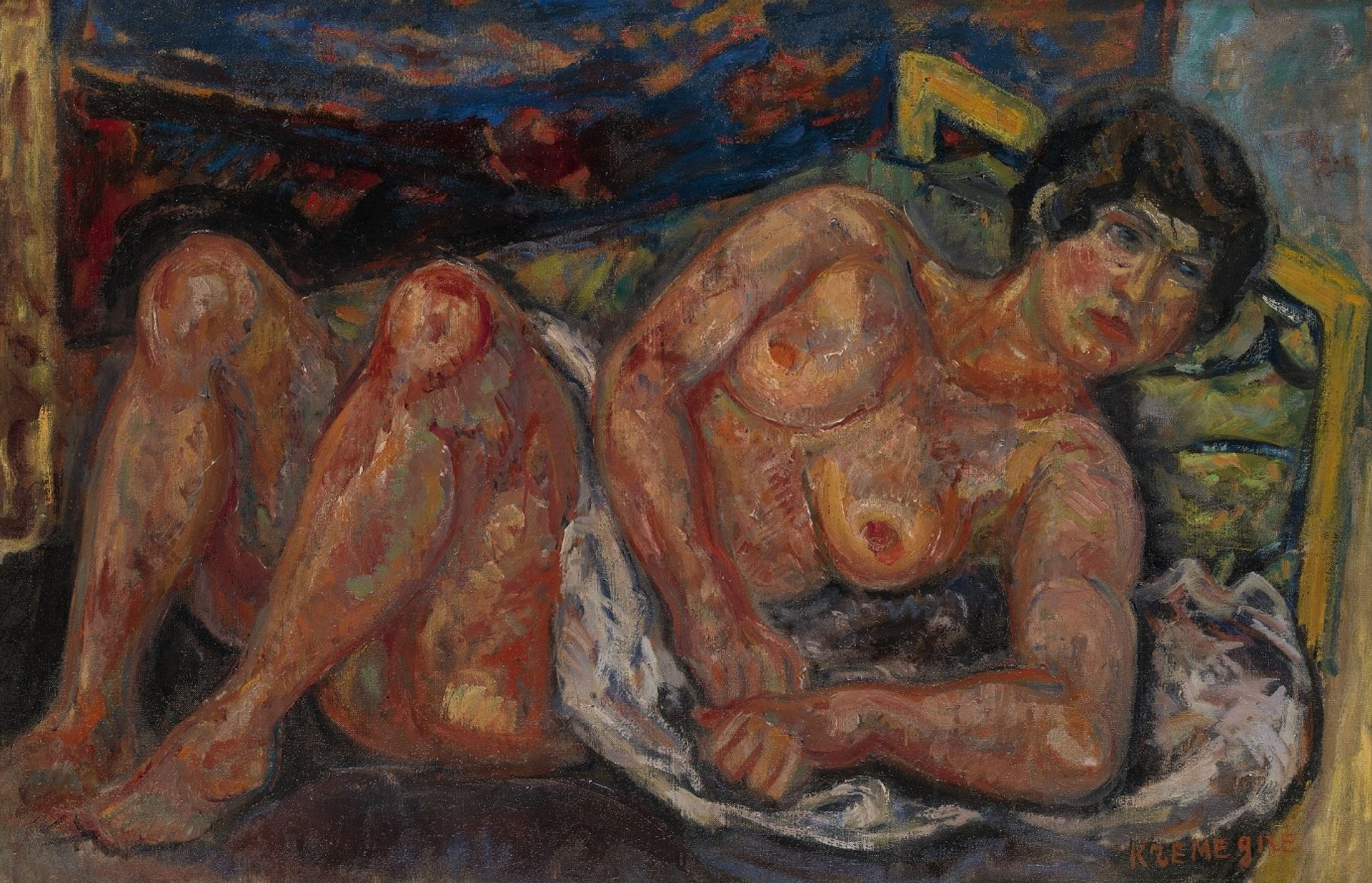 Reclining Nude by Pinchus Kremegne
