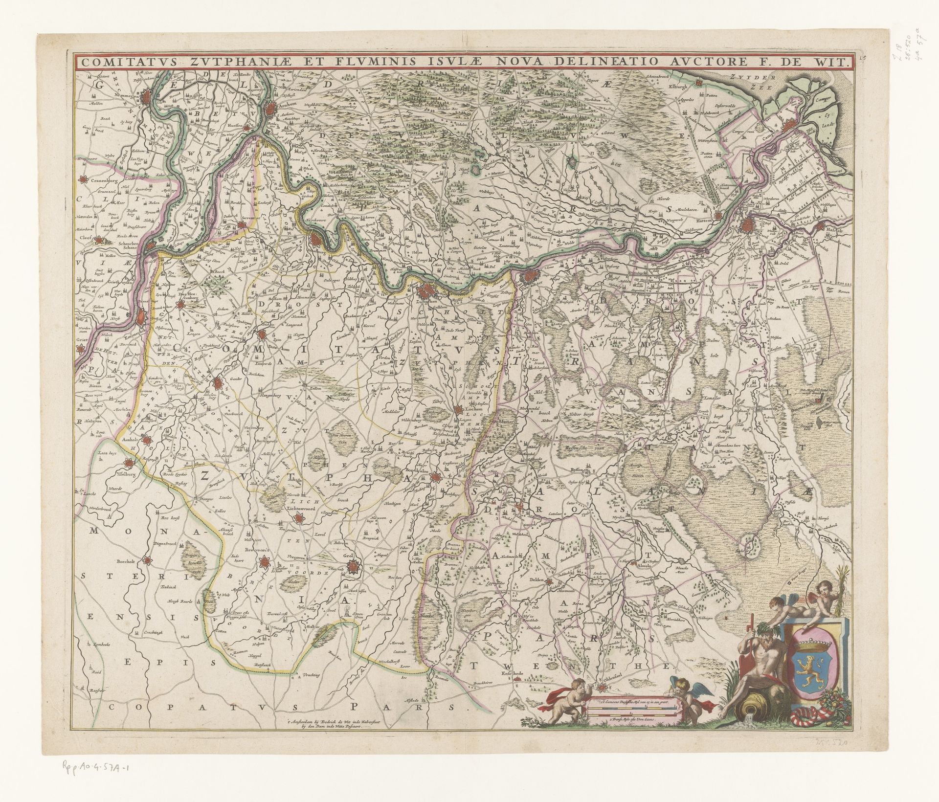 Kaart van het graafschap Zutphen by Anonymous
