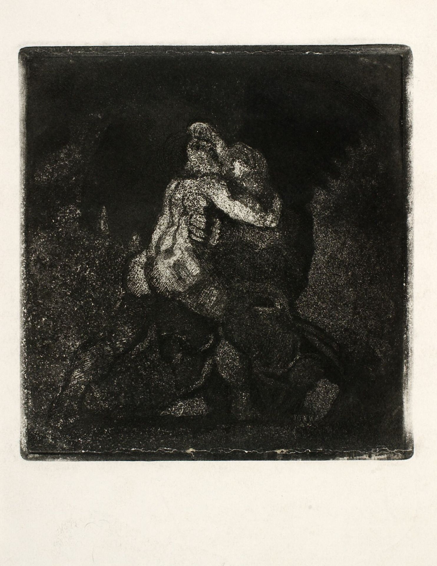 Jakobs kamp med englen by Oluf Hartmann