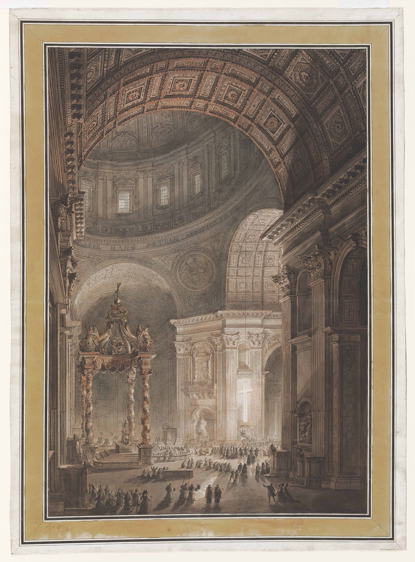 The Illumination of the Cross During Lent at Saint Peter's by Louis Jean Desprez