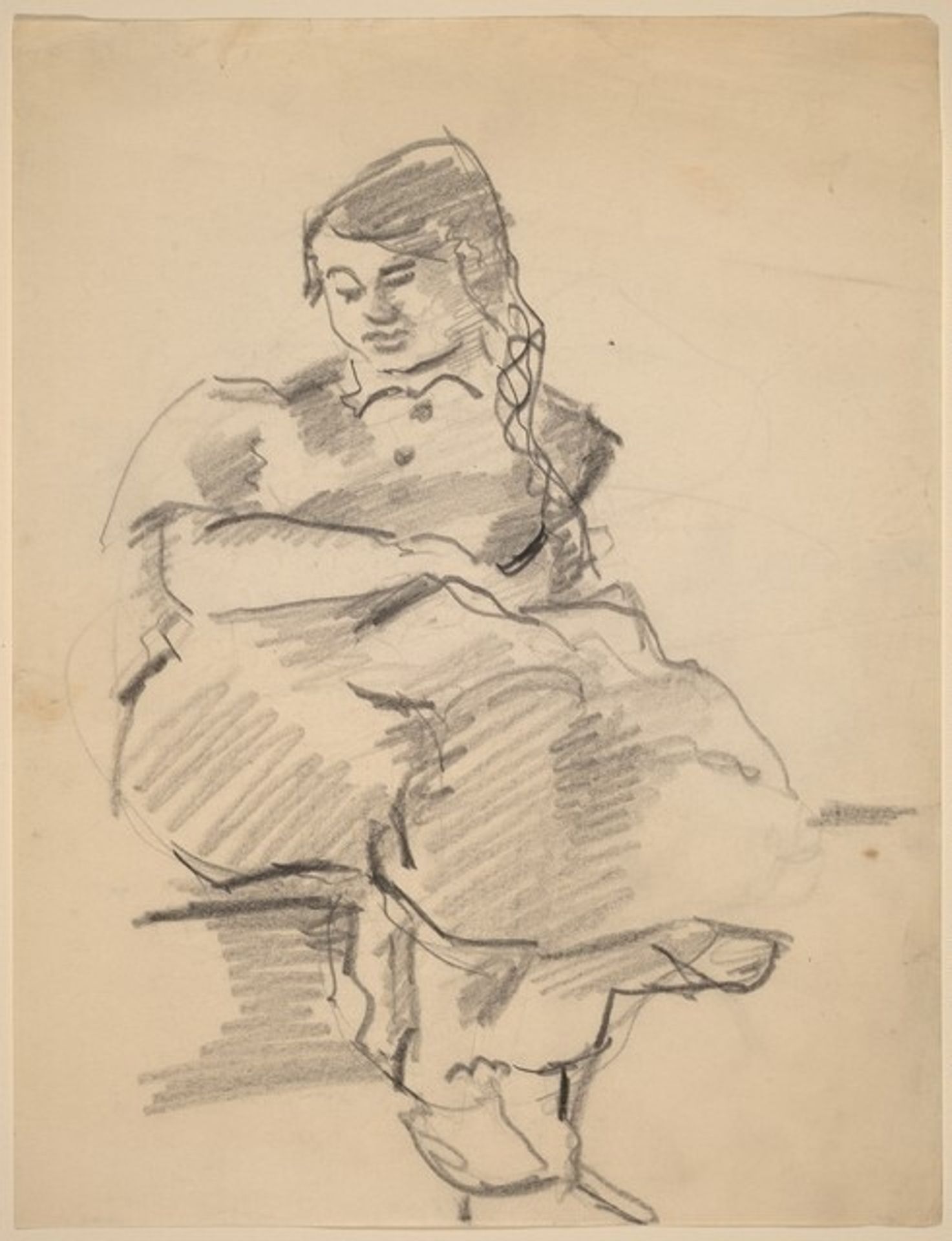 Young Girl Seated, Hair Falling over Left Shoulder by Mark Rothko