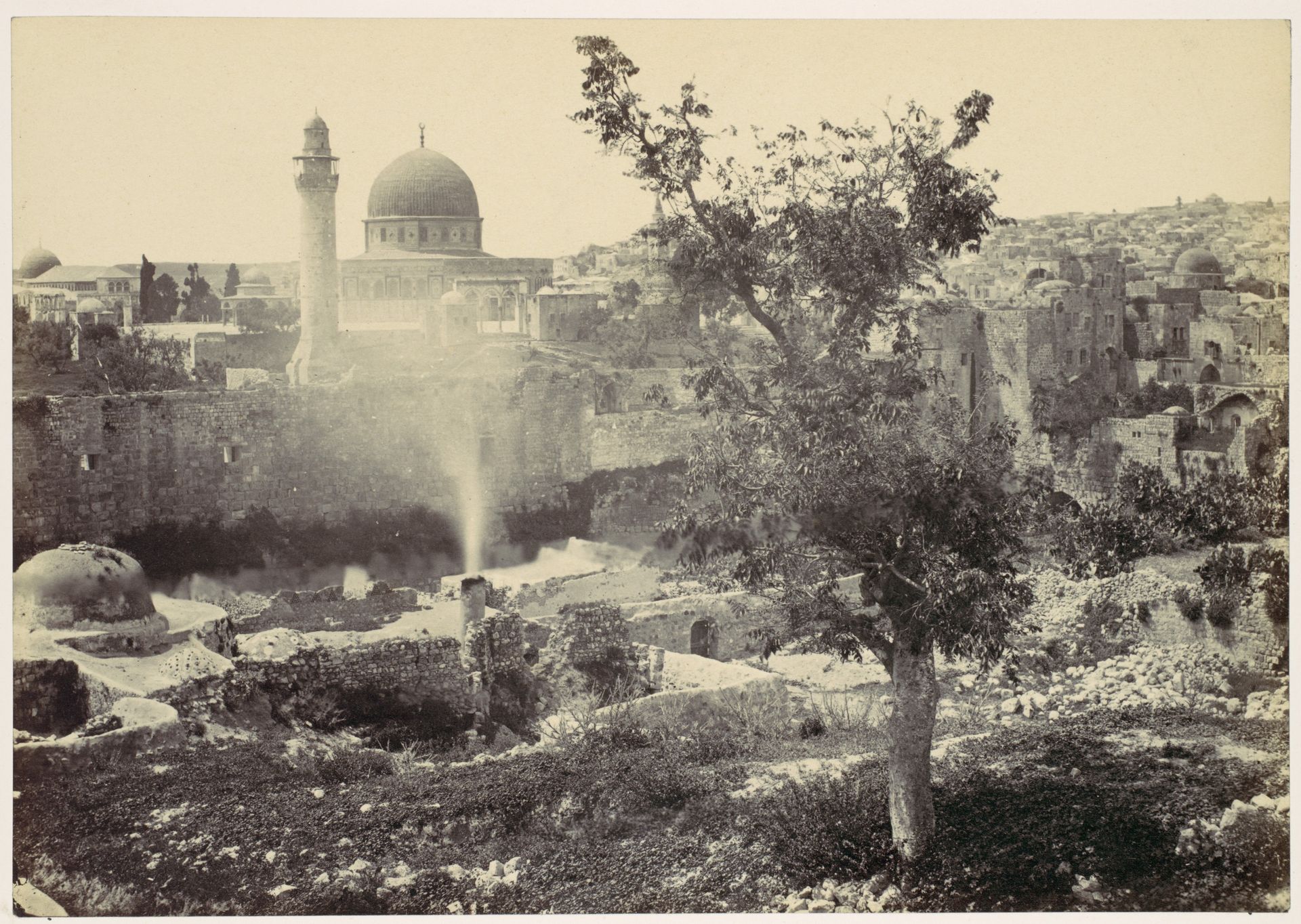 The Mosque of Omar, Jerusalem by Francis Frith
