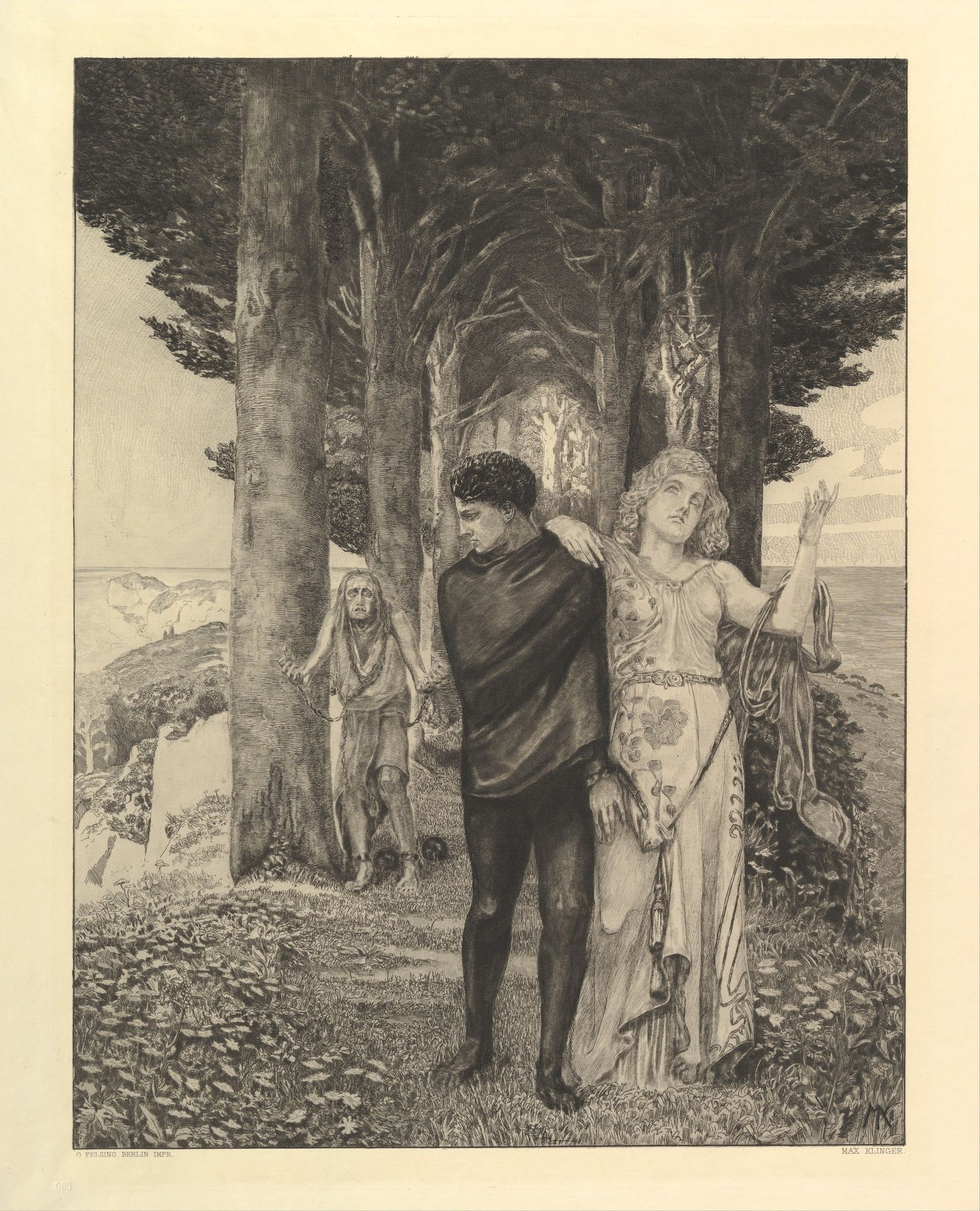 Genie (Künstler), from the series Vom Tode Zweiter Teil by Max Klinger