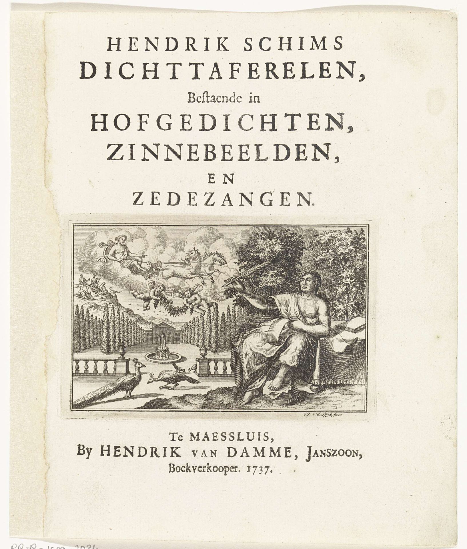 Schrijver in een tuin by Johannes van der Spyck