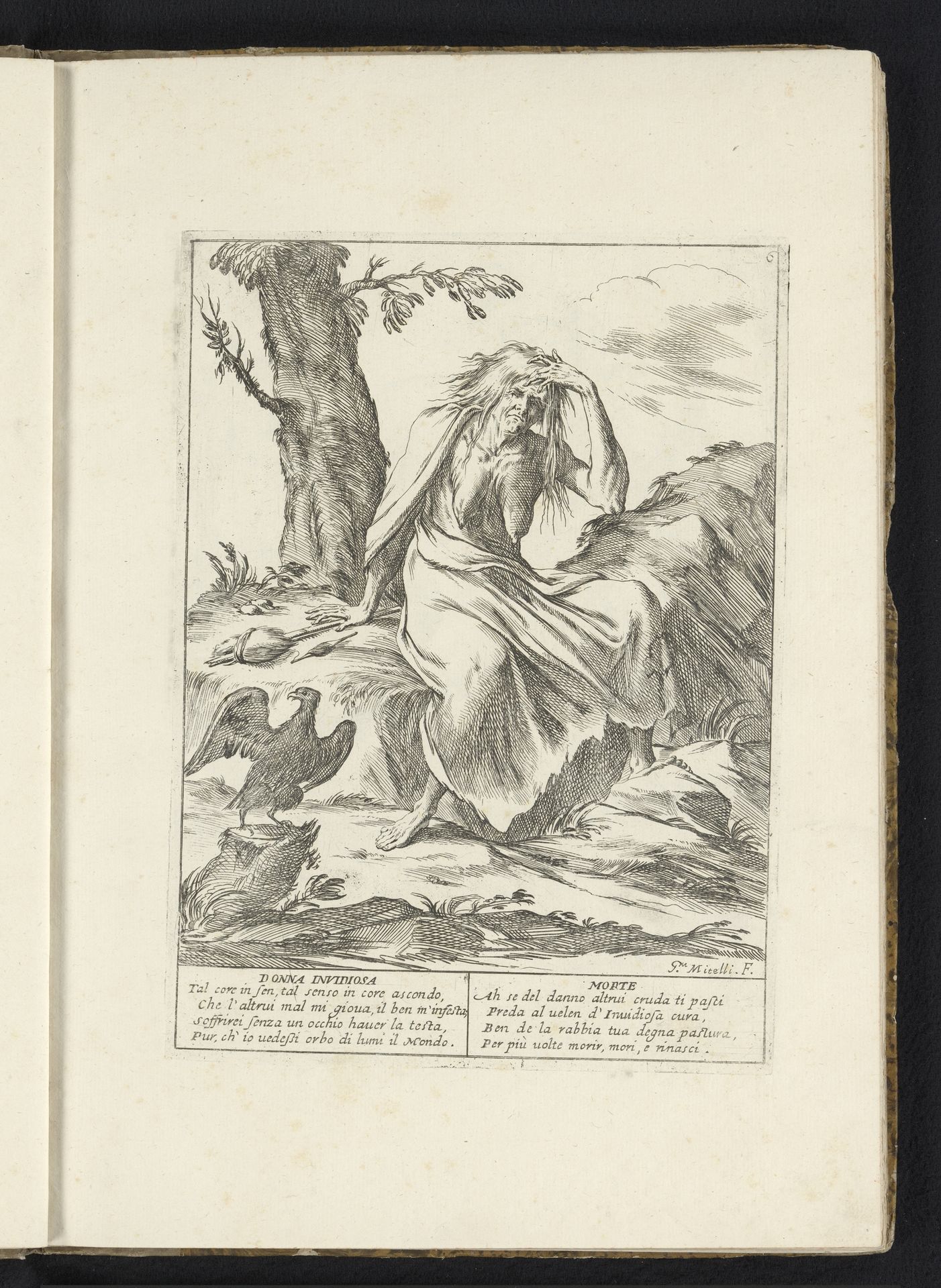 De afgunstige vrouw by Giuseppe Maria Mitelli