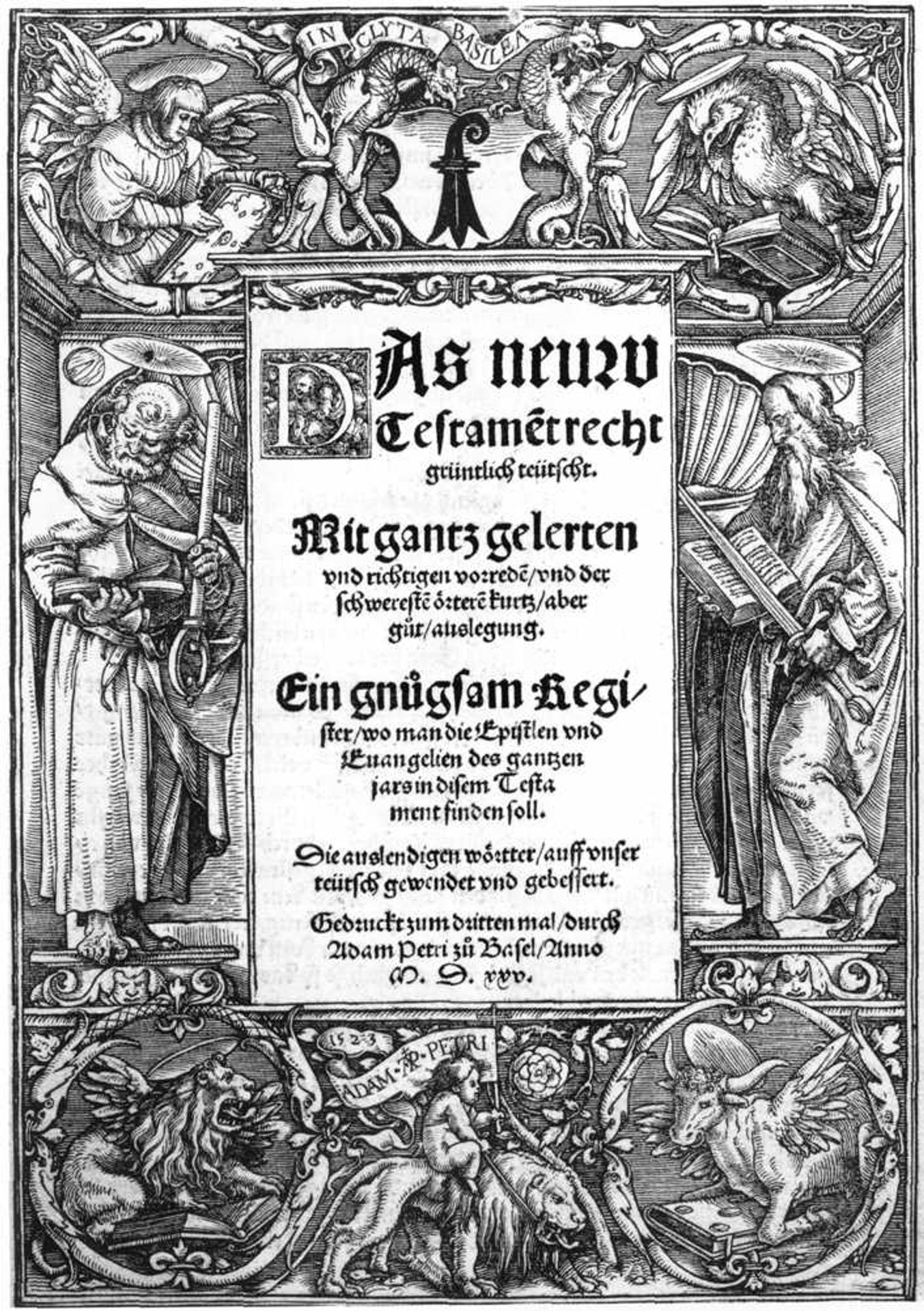 Title plate with St. Peter and St. Paul by Hans Holbein the Younger