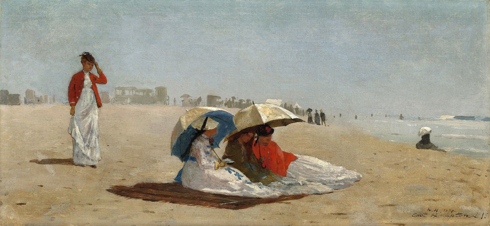 East Hampton Beach,Long Island by Winslow Homer
